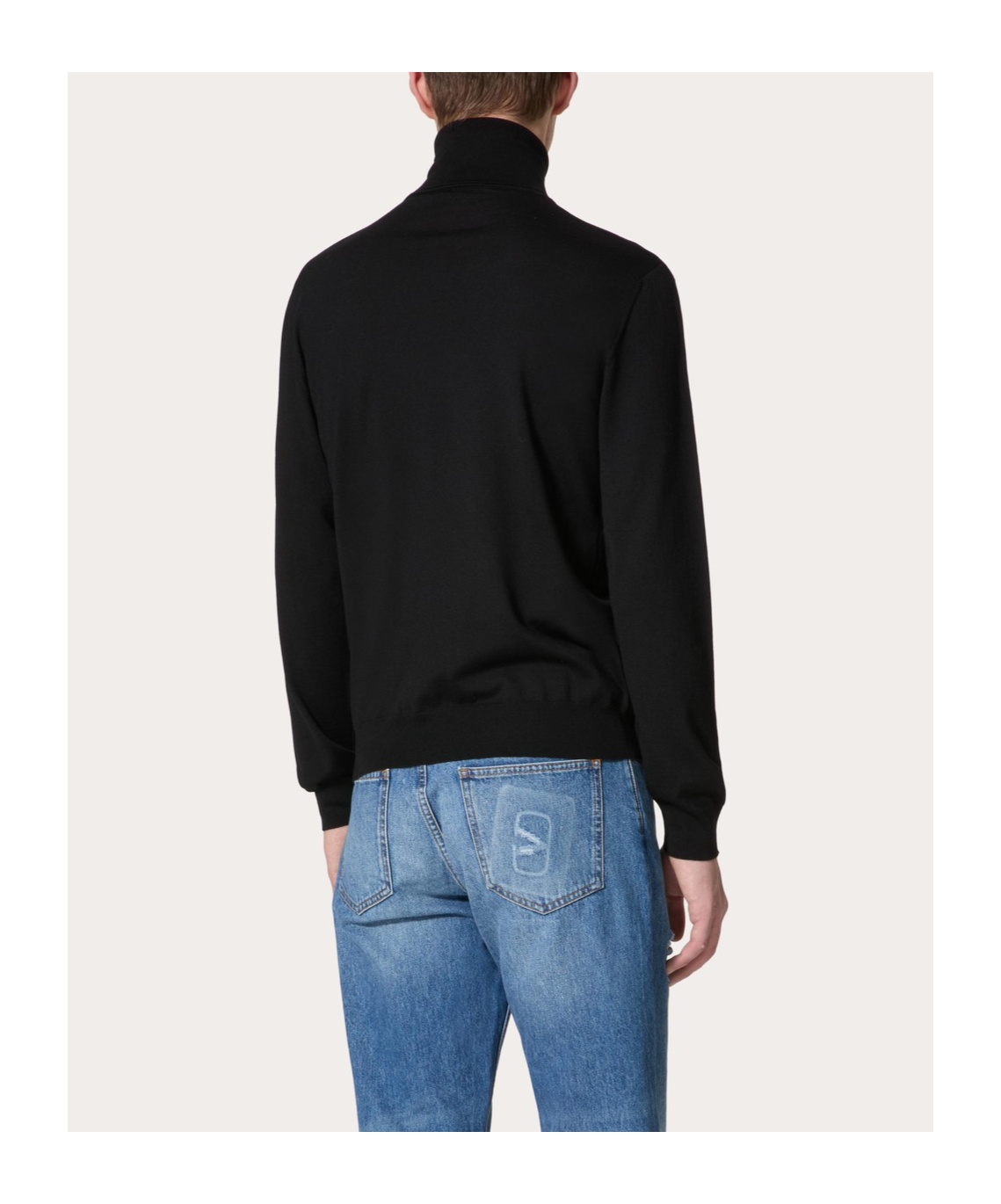 Valentino Black Vlogo Signature Turtleneck In Black