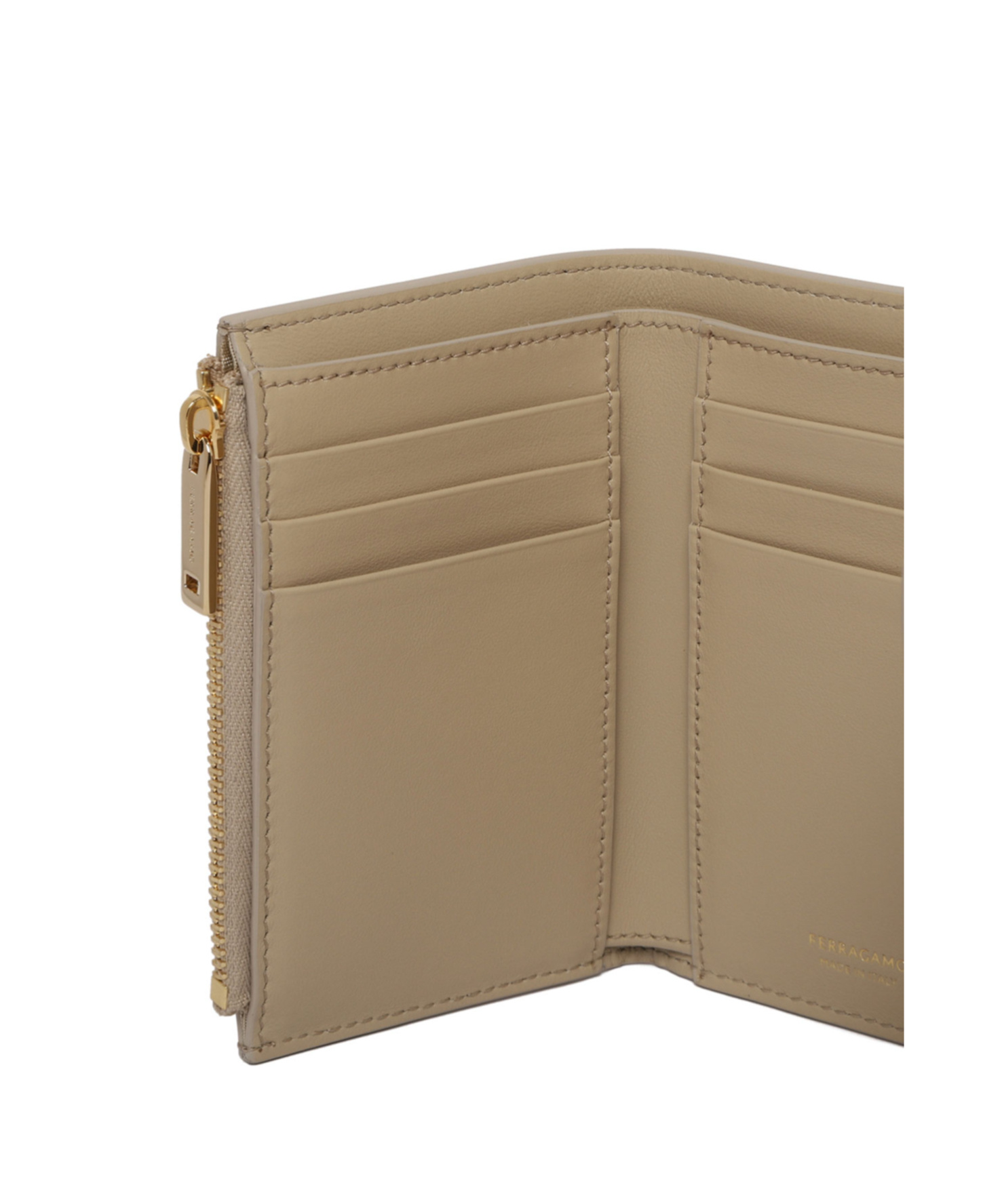 Ferragamo Trifold Wallet In Neutral
