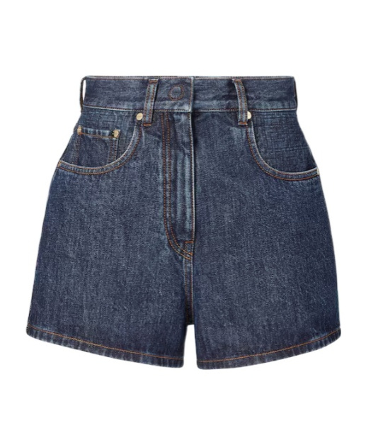Fendi Denim Shorts In Blue
