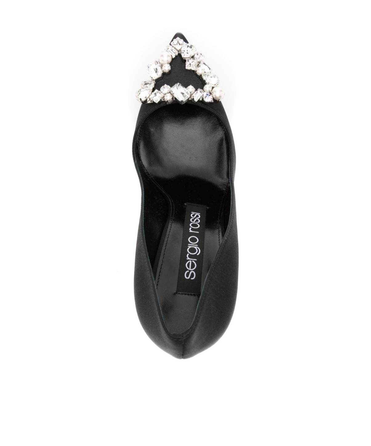 Sergio Rossi 90mm Crystal-buckle Pumps In Black