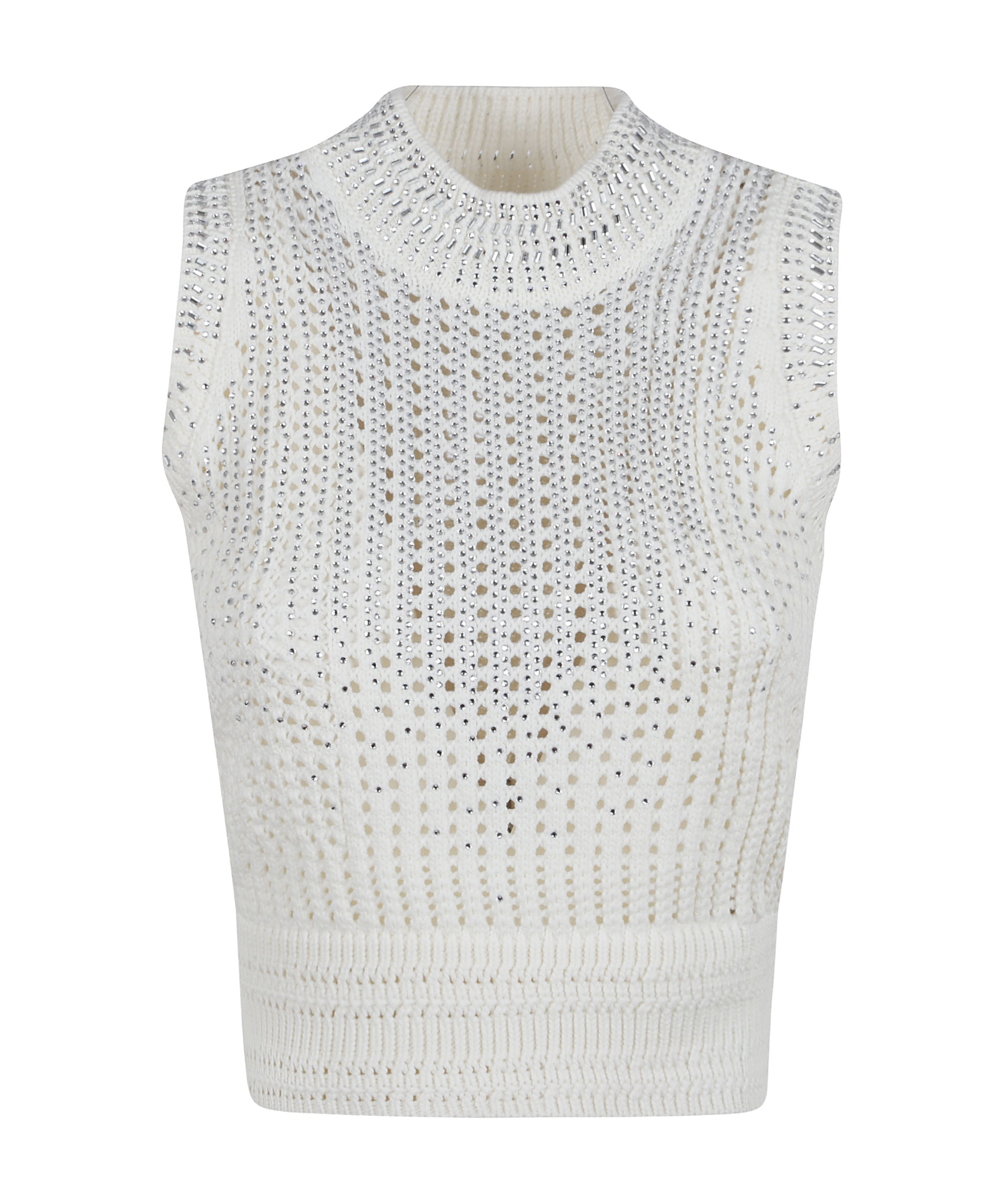 Ermanno Scervino Crystal-embellished Tank Top In White