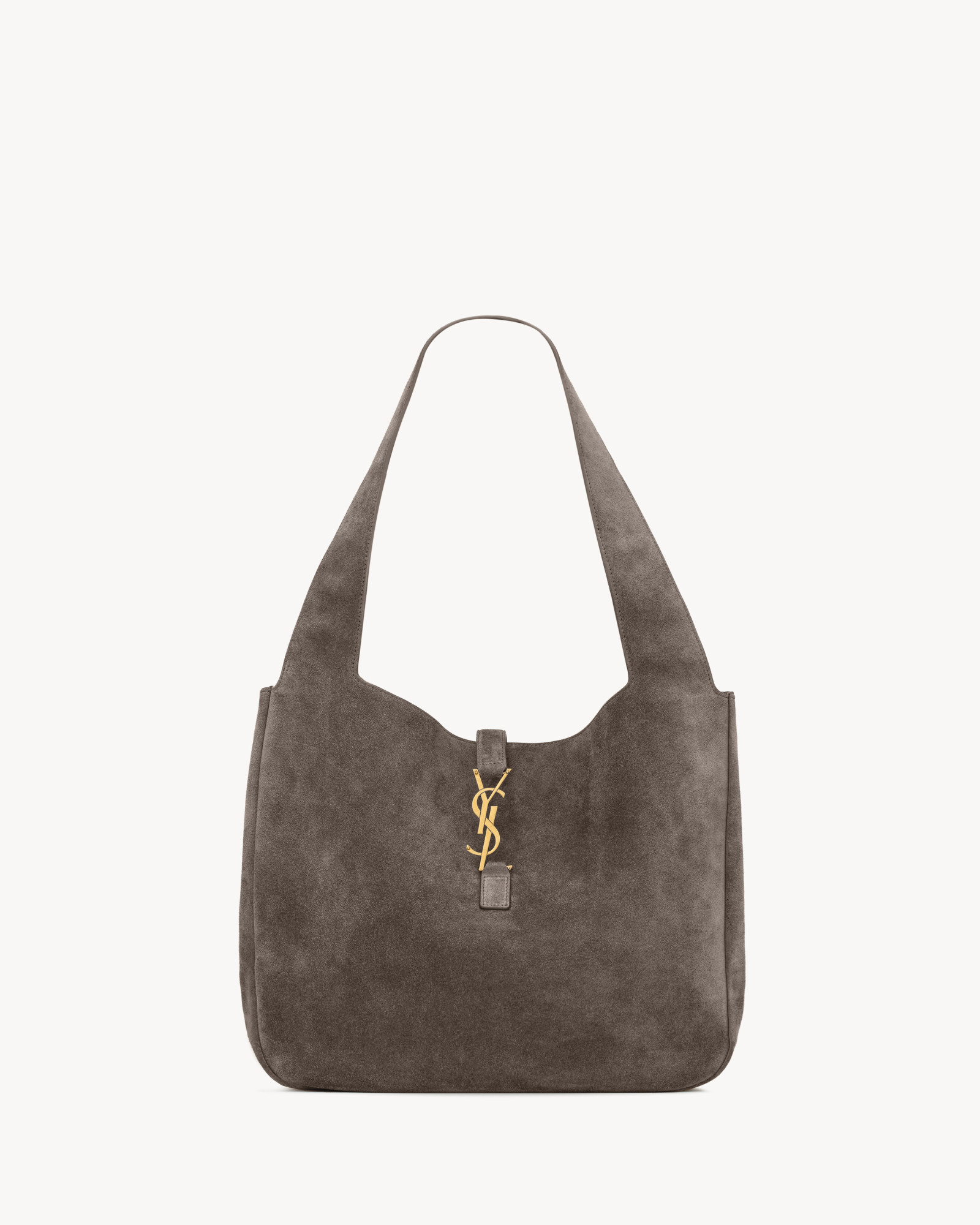 Saint Laurent Bea Ysl Cabas Tote Bag In Suede In Green