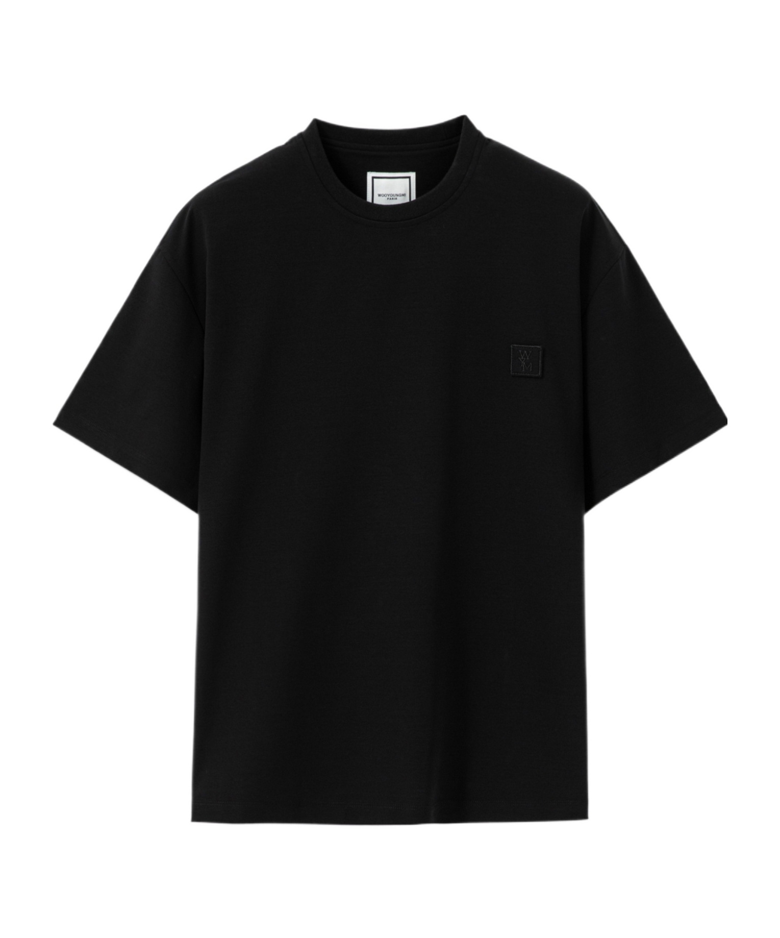 Wooyoungmi Black T-shirt With Maxi Print On The Back In Black