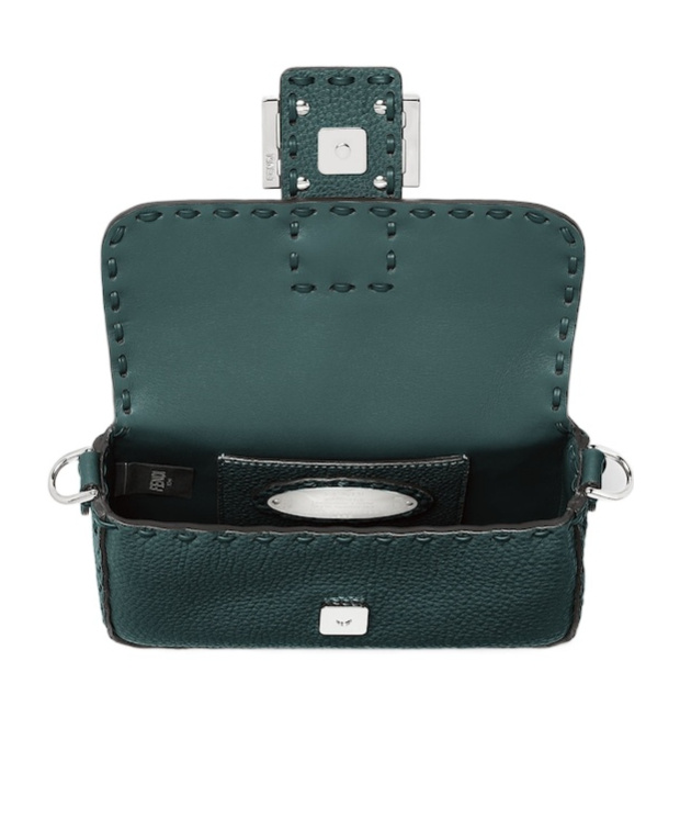 Fendi Baguette Mini Shoulder Bag In Green