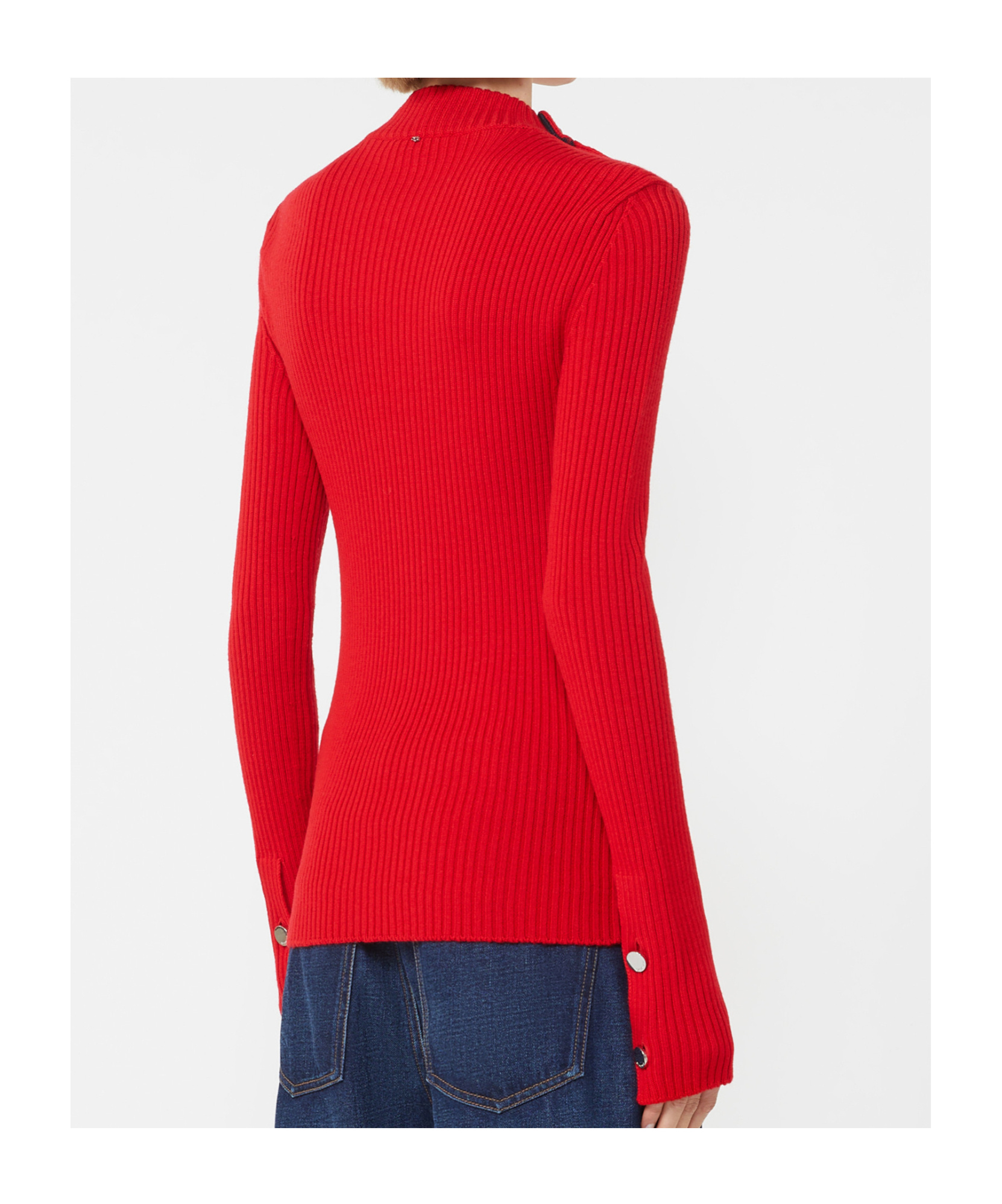 Sportmax Button-down Slim-fit Sweater In Red
