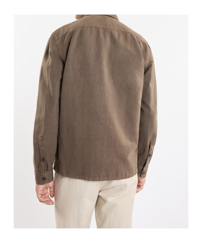 Fay Long-sleeved Shirt In Brown