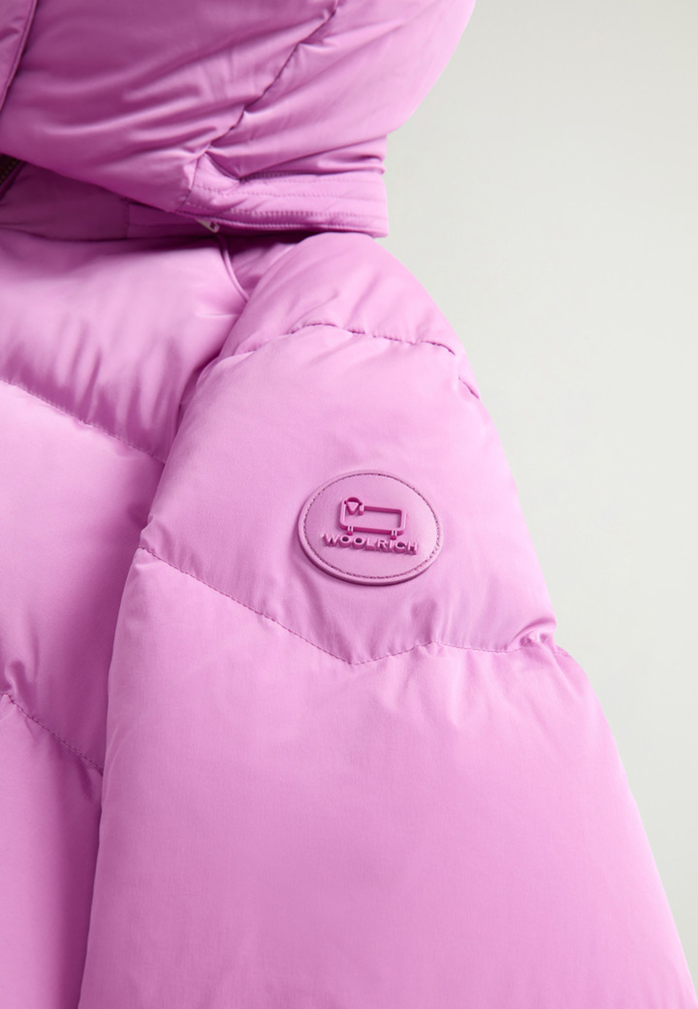 Woolrich Alsea Pink Down Jacket In Purple