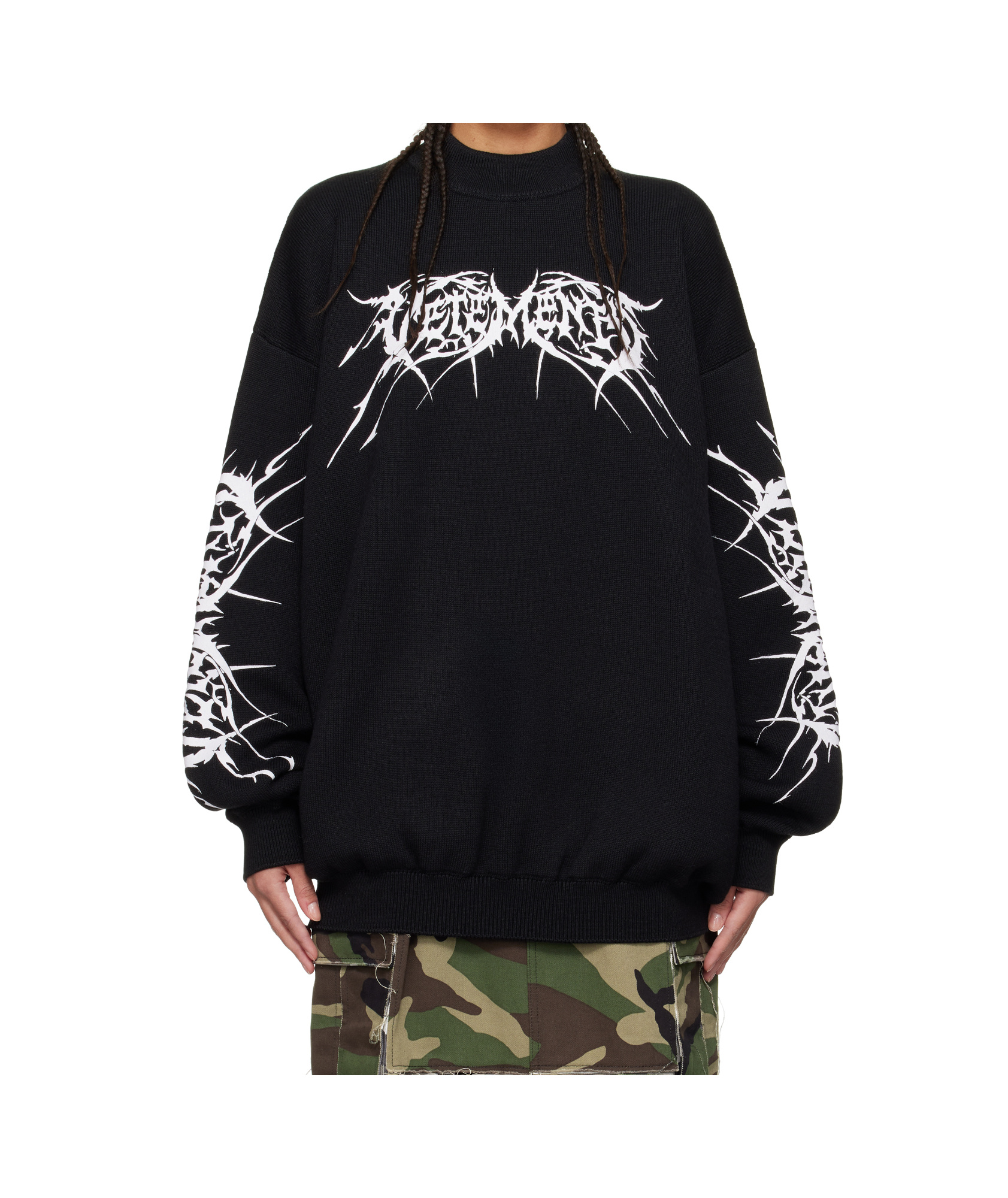 Vetements Crew Neck Sweater In Black