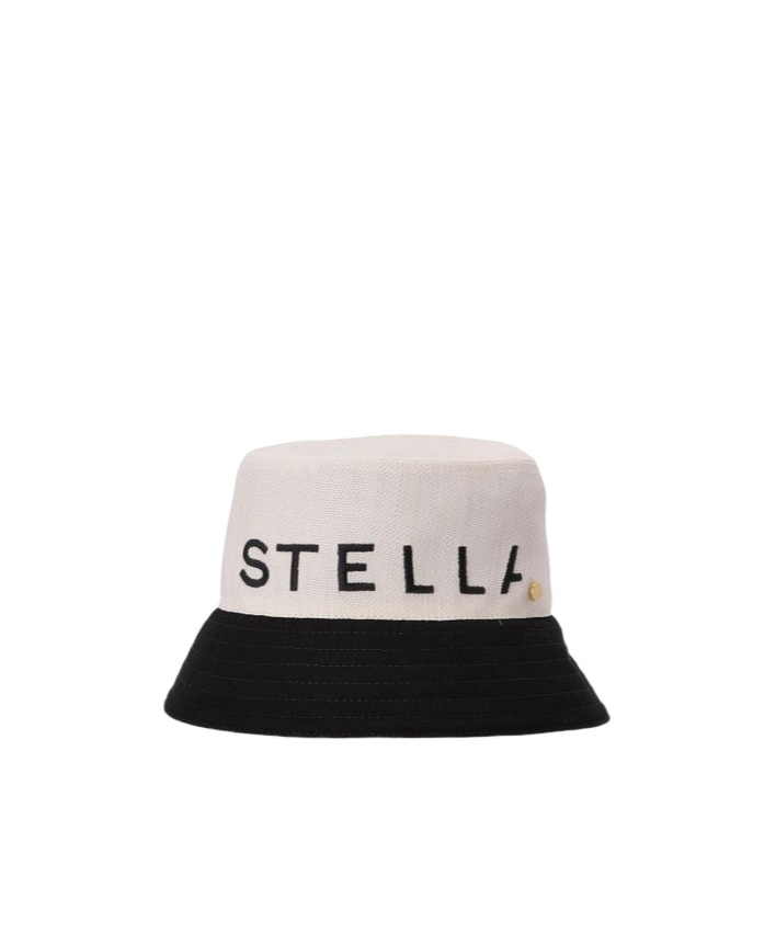 Stella Mccartney Logo Jacquard Bucket Hat In Black