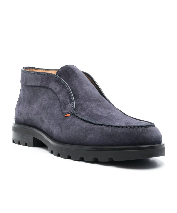 Santoni Rock Ankle Boot In Suede