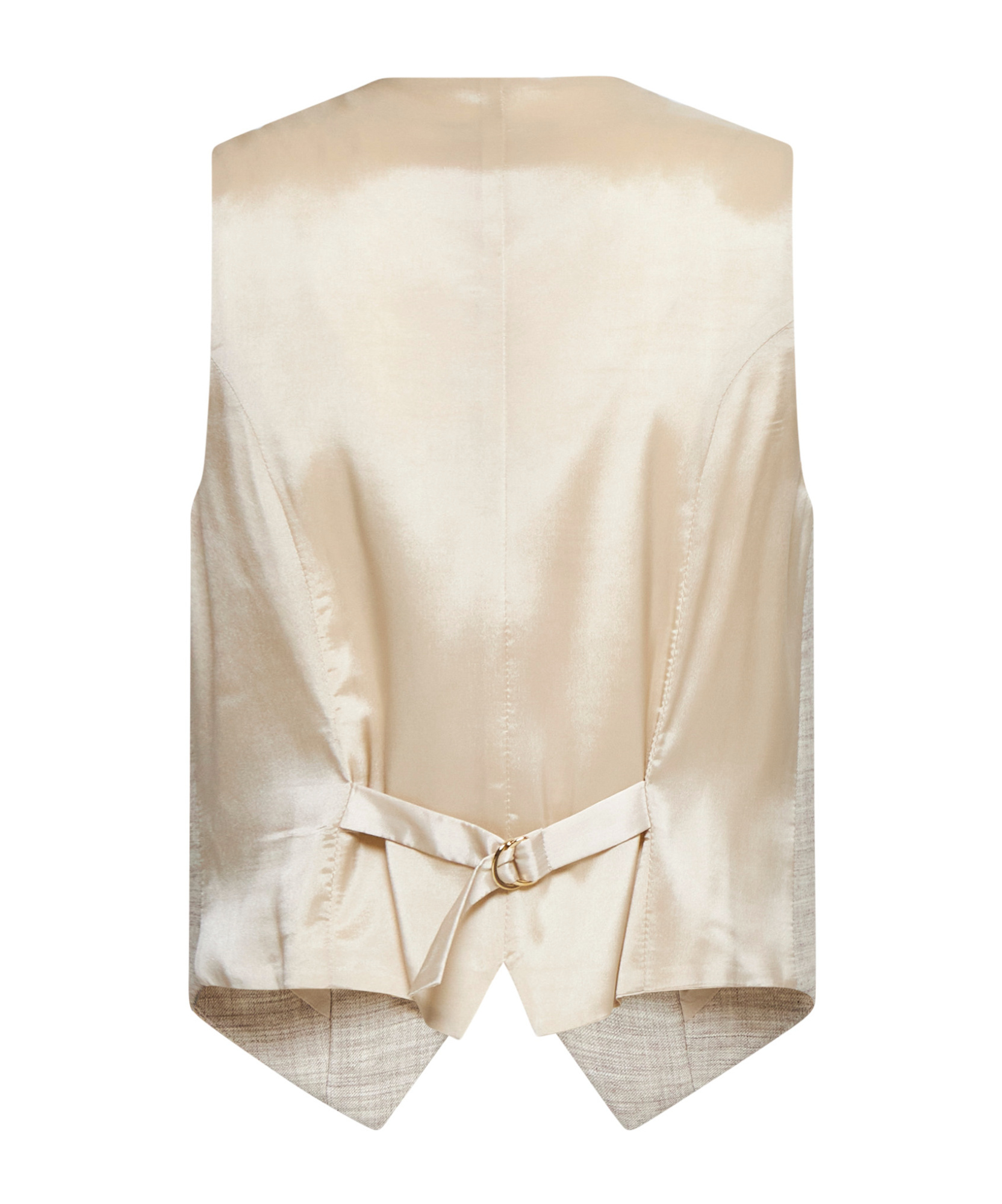 Shop Semicouture Virgin Wool Waistcoat In Nude