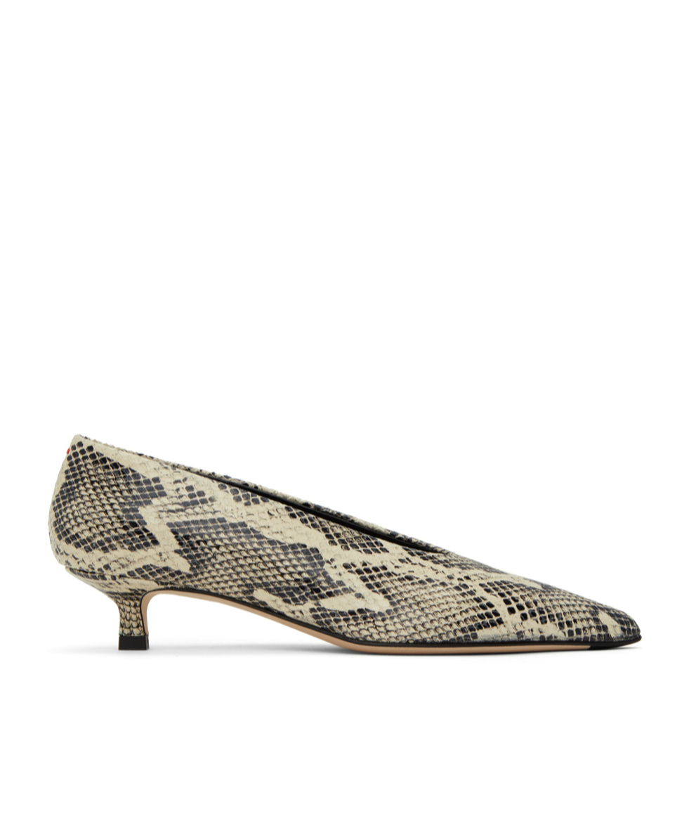Aeyde Beige Clara Pointed-toe Heels In Brown
