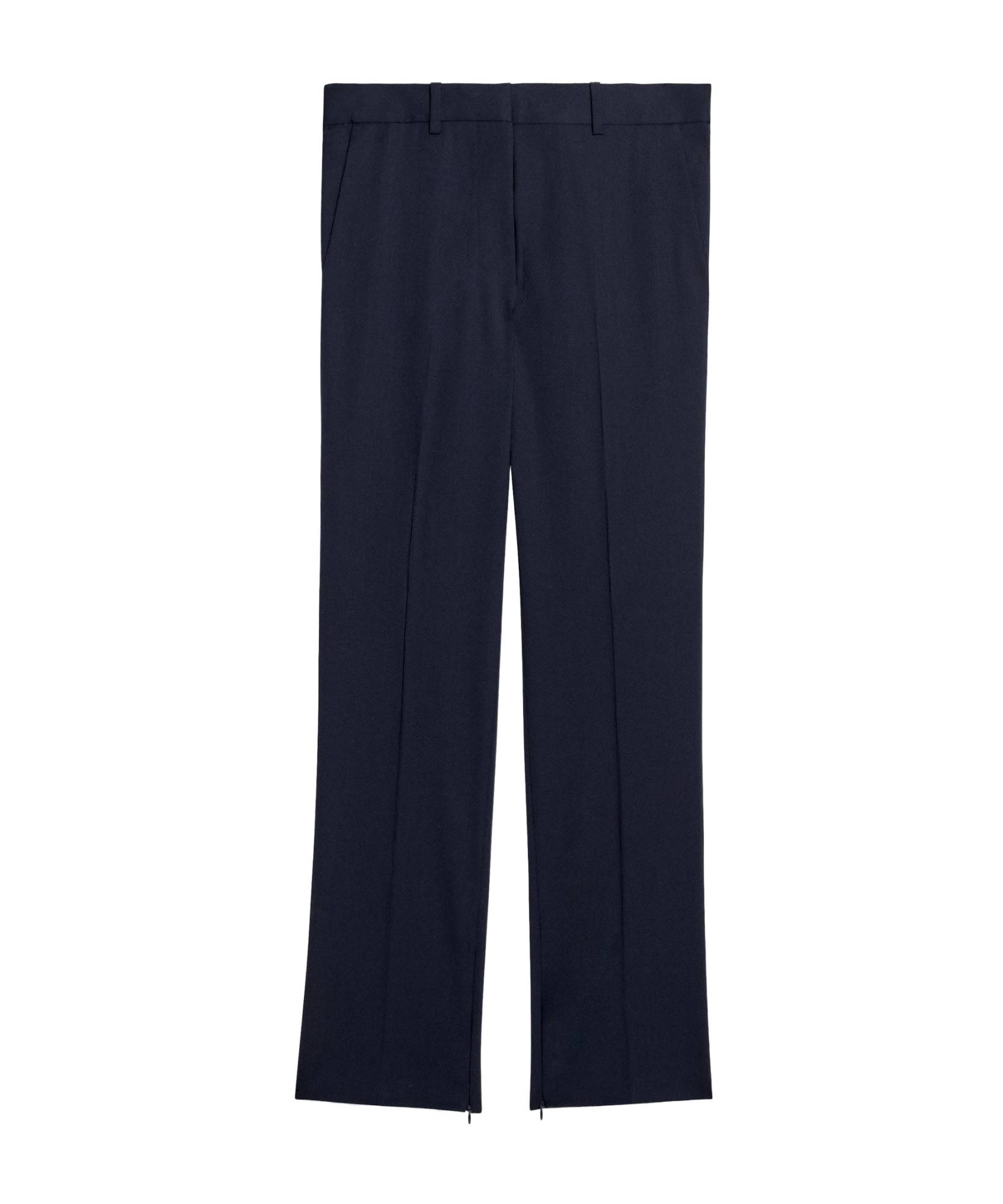 Helmut Lang Pure Wool Trousers In Navy