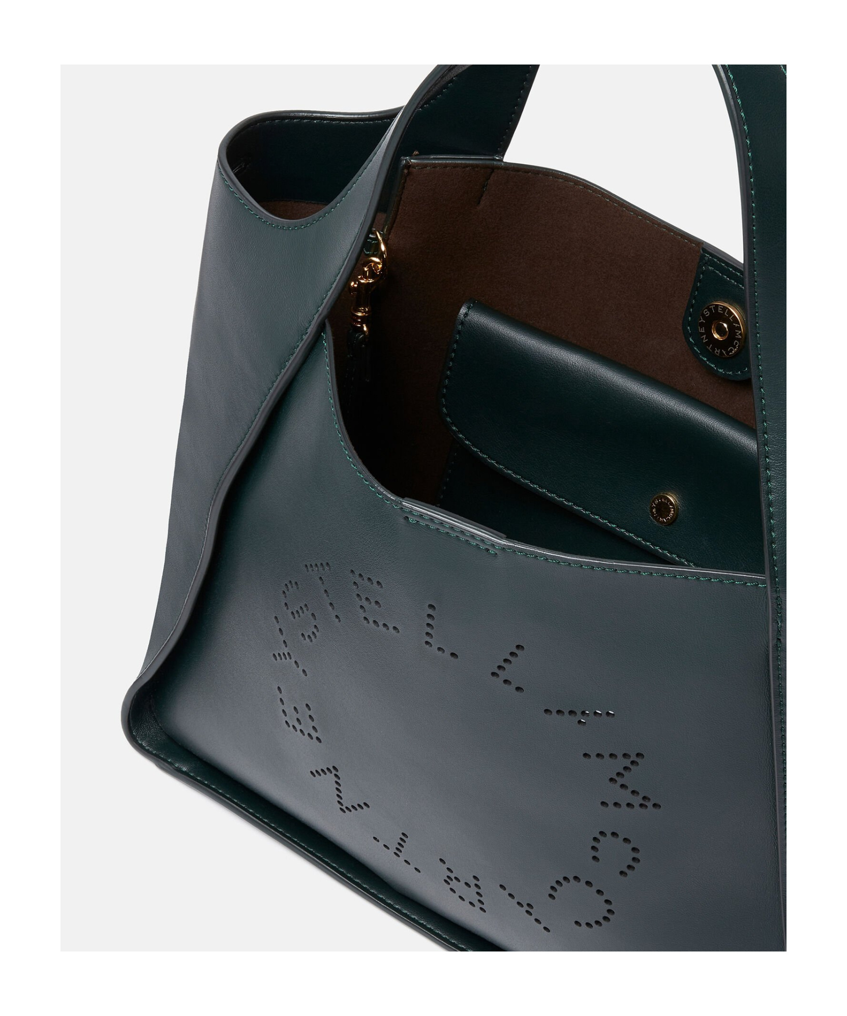 Stella Mccartney Tote Bag With Perforated Logo In Black