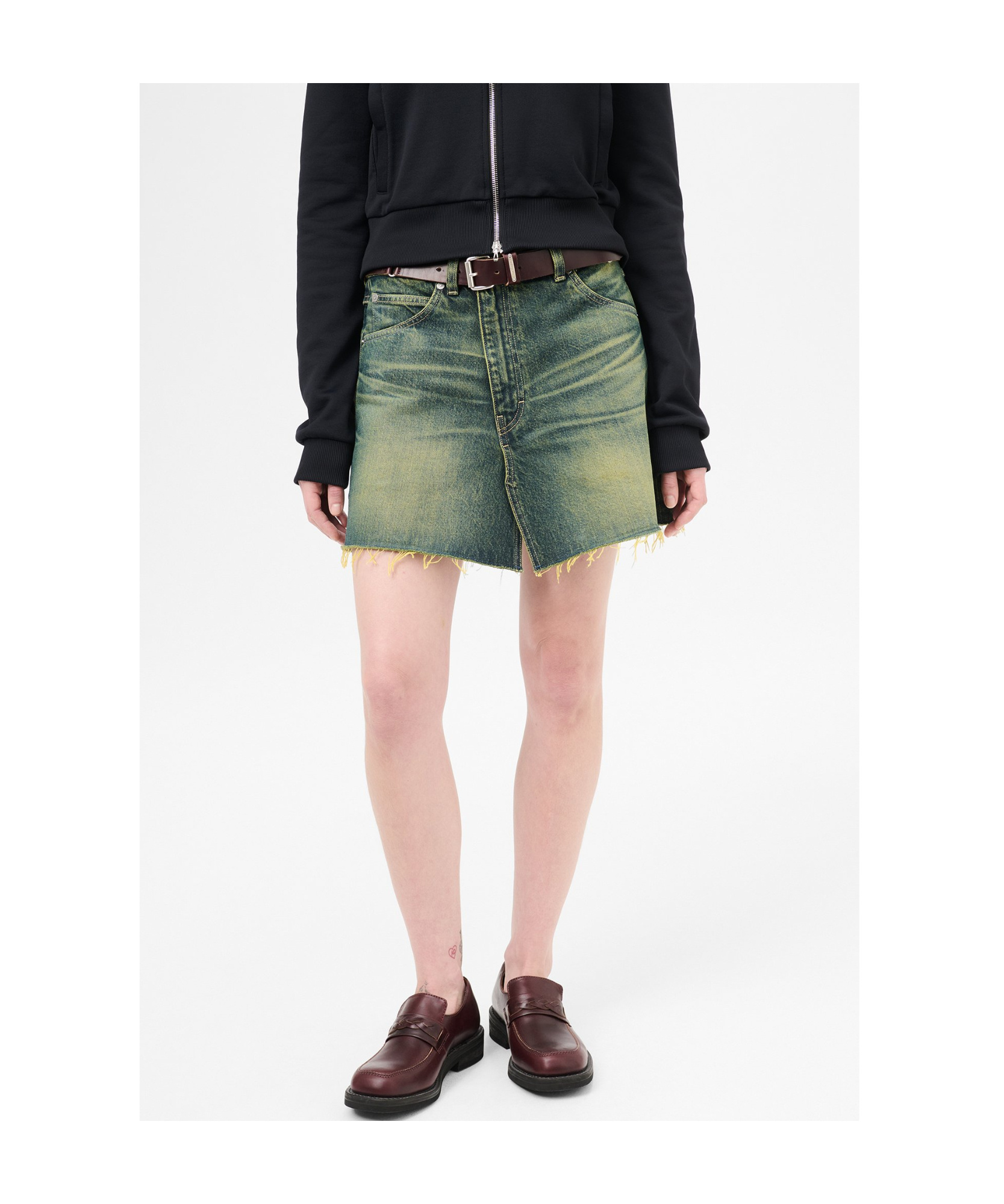 Shop Our Legacy Cover Mini Skirt In Green