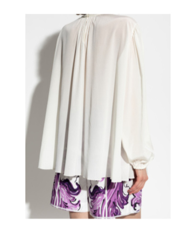 Dolce & Gabbana Bow-detailed Shirt In White