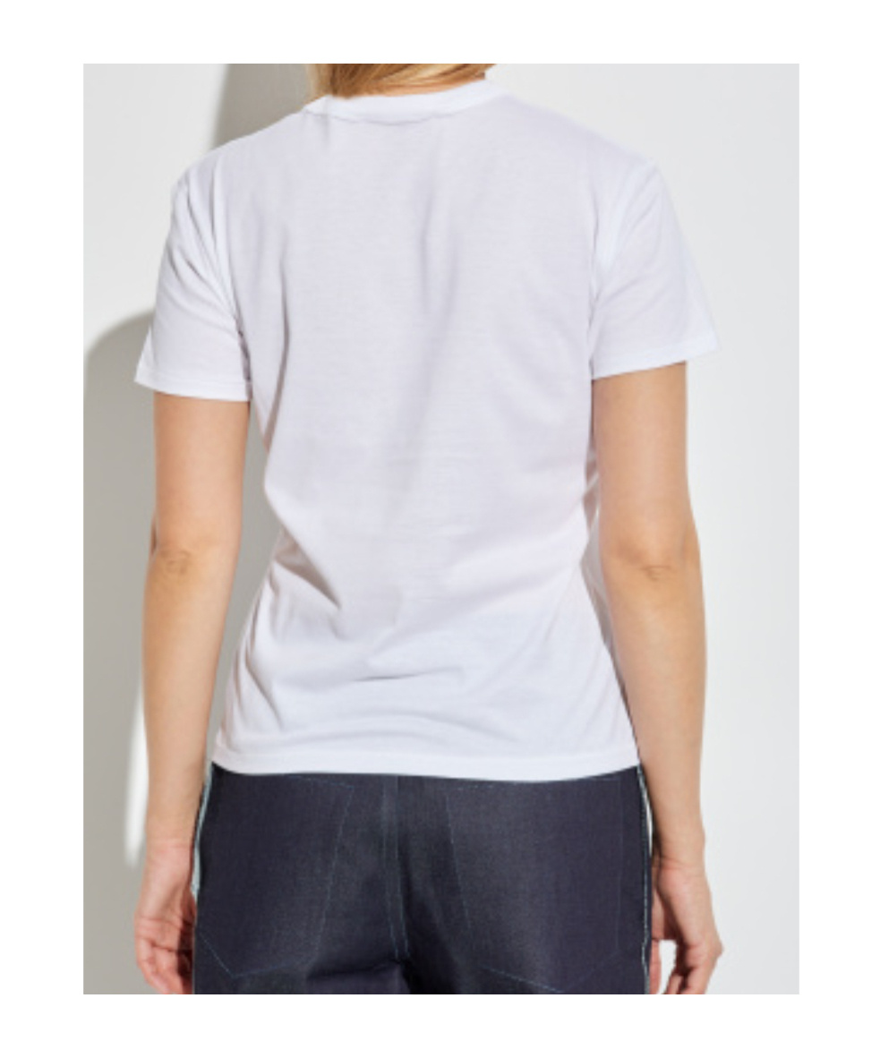 Marni Embroidered Flower T-shirt In White