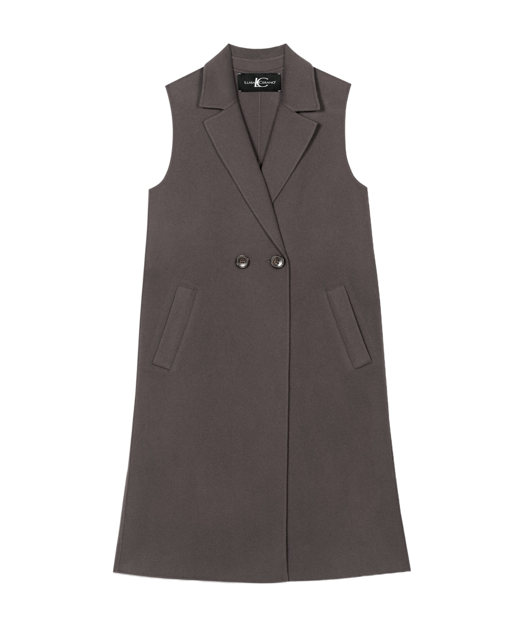 LUISA CERANO DOUBLEFACE LONG WOOL VEST