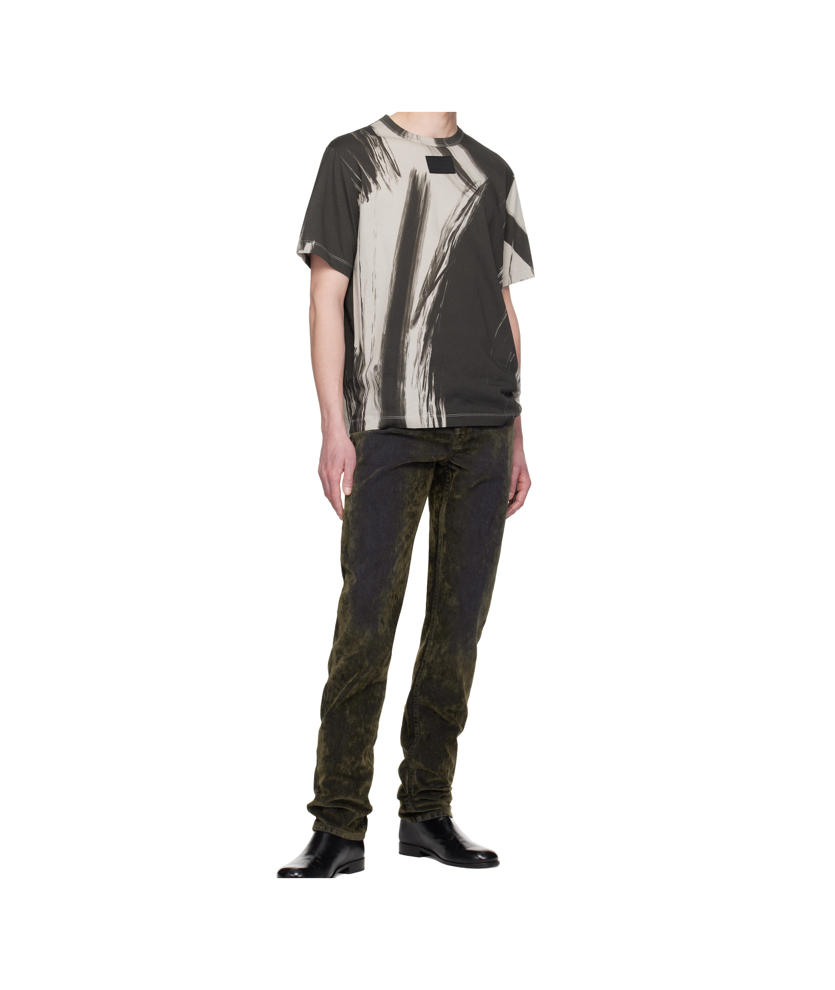 Helmut Lang Cotton Brushstroke Print T-shirt