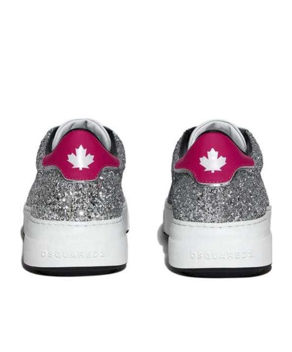 Dsquared2 Glittered Lace-up Sneakers In Gray
