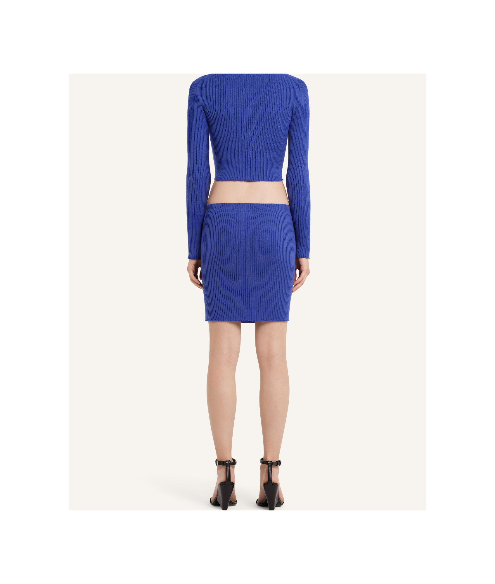 Courrèges Buttoned Light Rib Mini Skirt