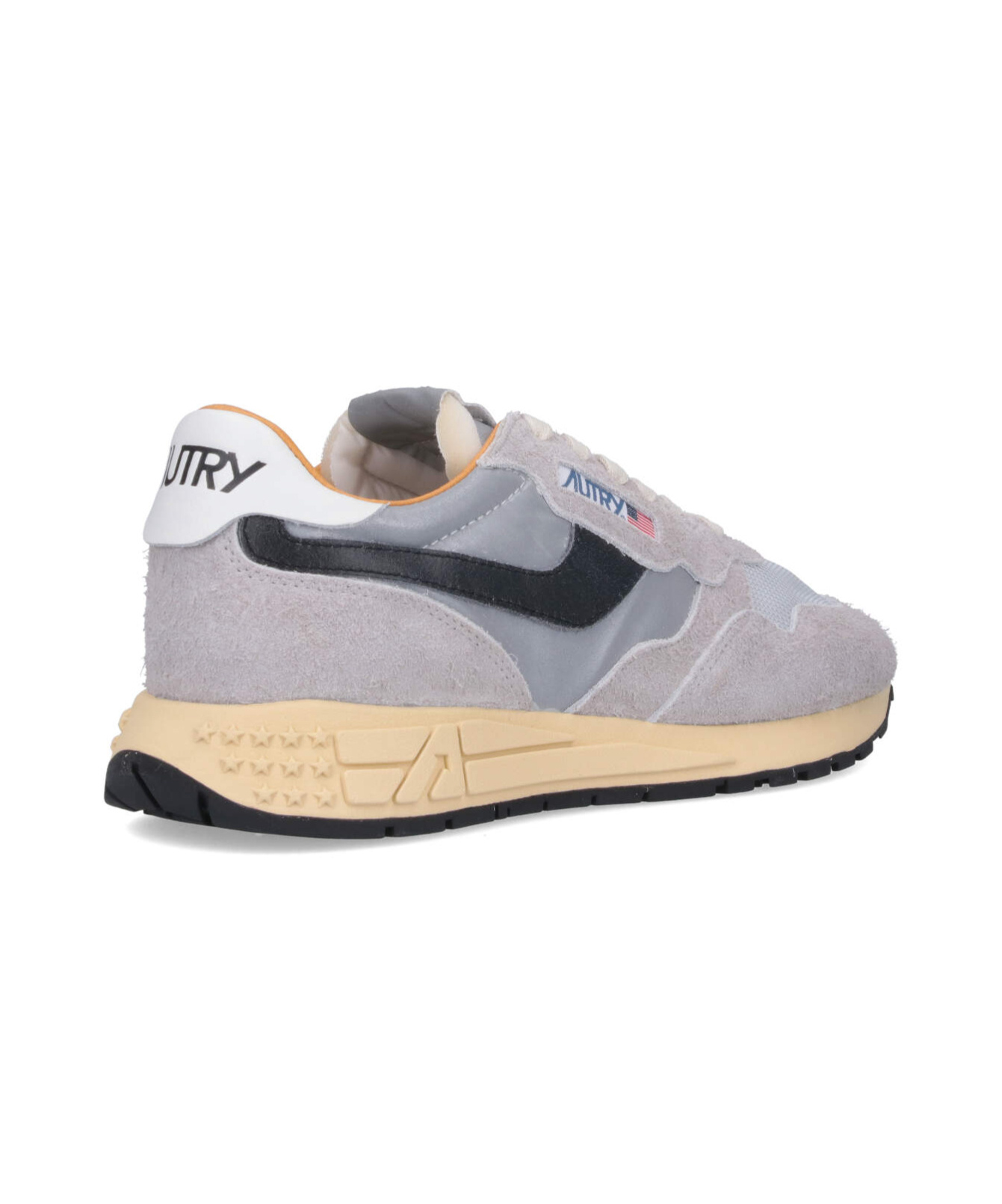 Autry Gray Suede And Nylon Reelwind Low Sneakers And Space In Gray