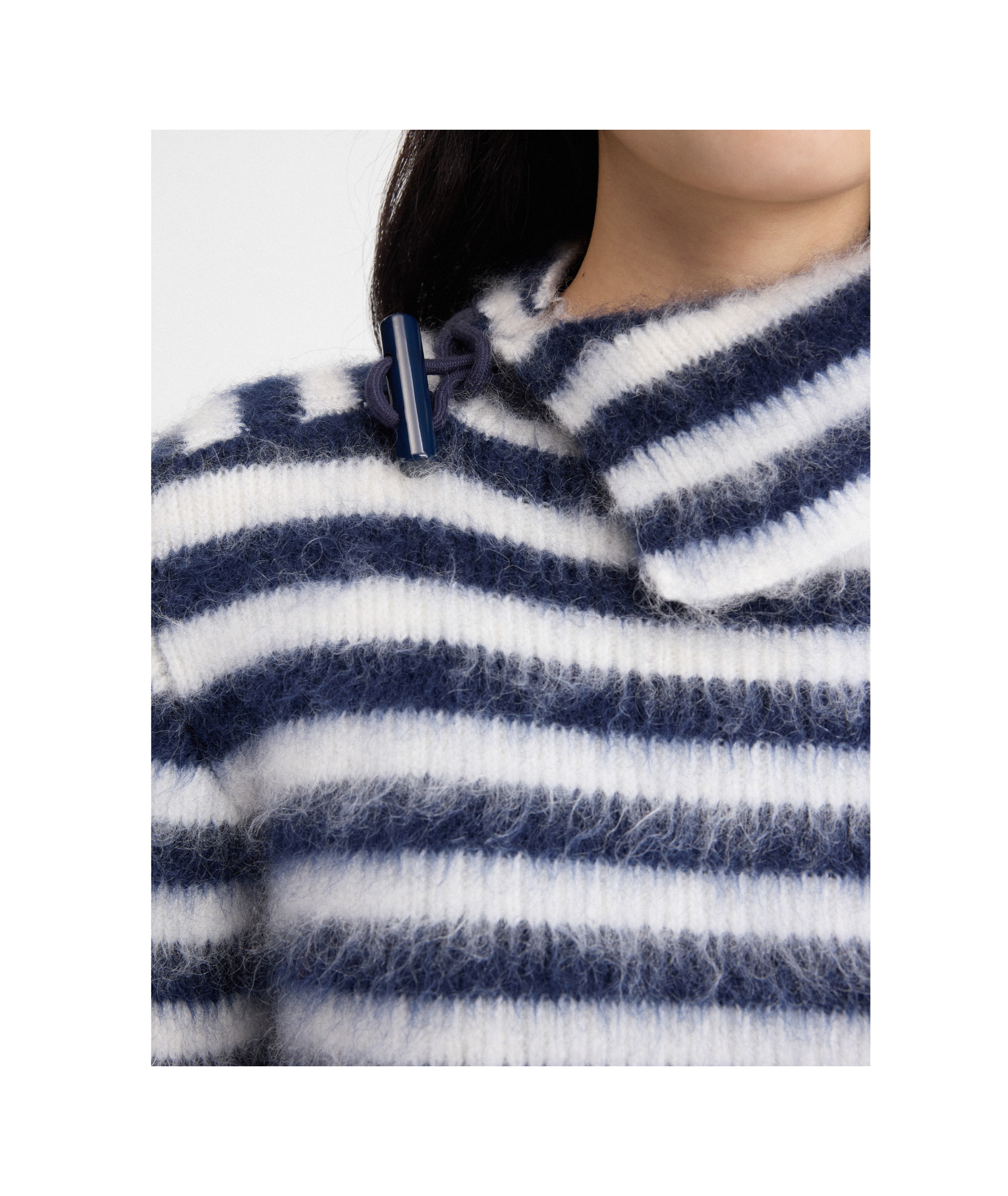 Jacquemus Marina Striped Wool-blend Sweater In Blue