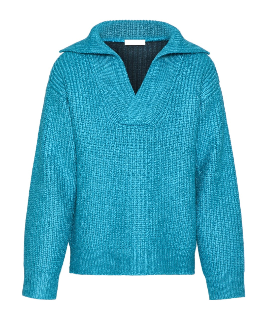 Valentino Garavani Turquoise Silk Blend Sweater In Blue