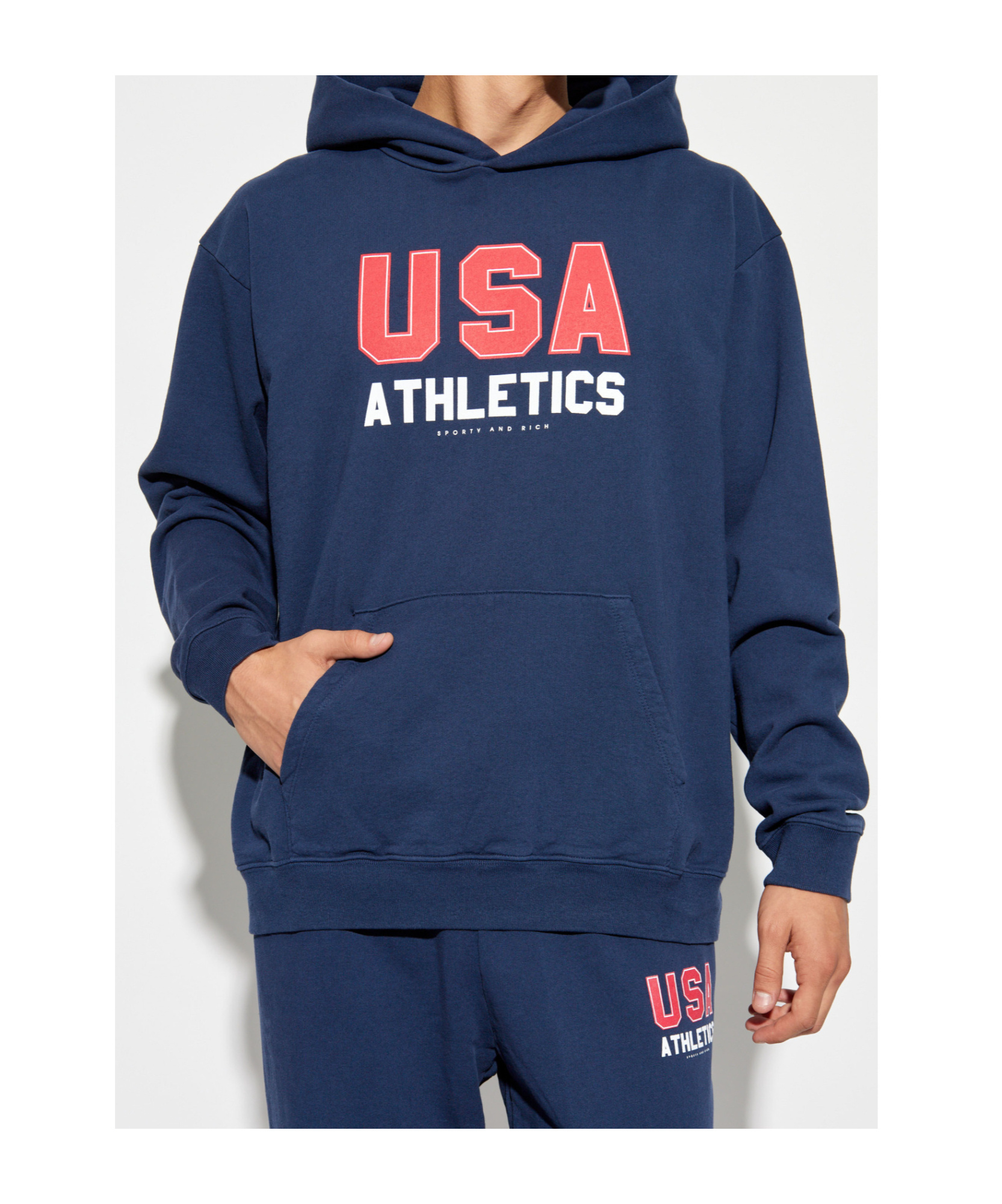 Sporty And Rich Long-sleeved Sweater In Blue