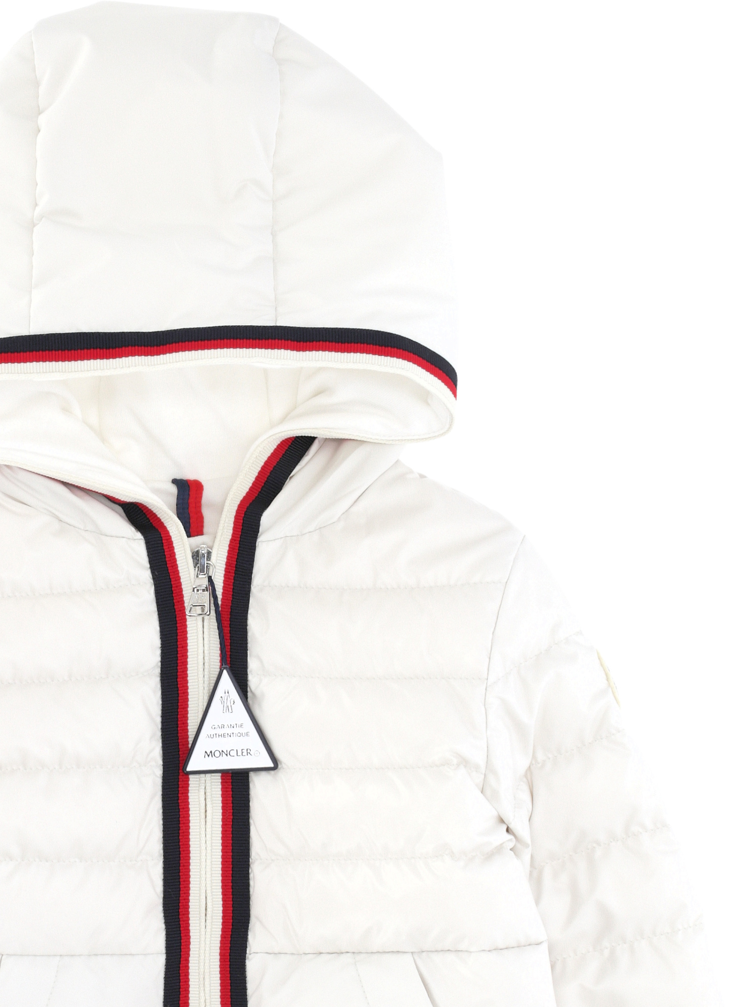 Moncler Long-sleeved Hooded Down Jacket In White