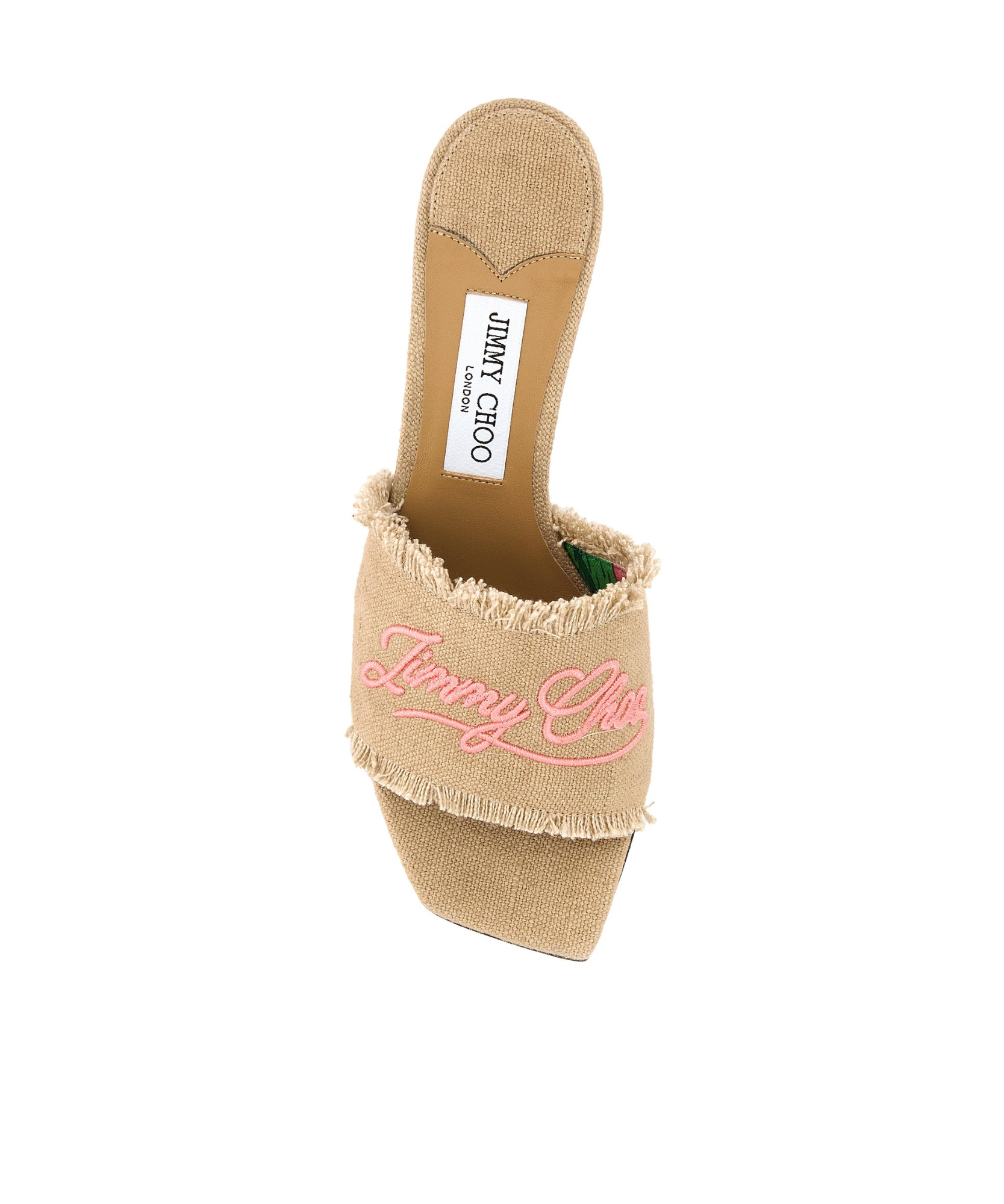 Jimmy Choo Sabot Alexia 70 In Tessuto Beige Donna In Beige