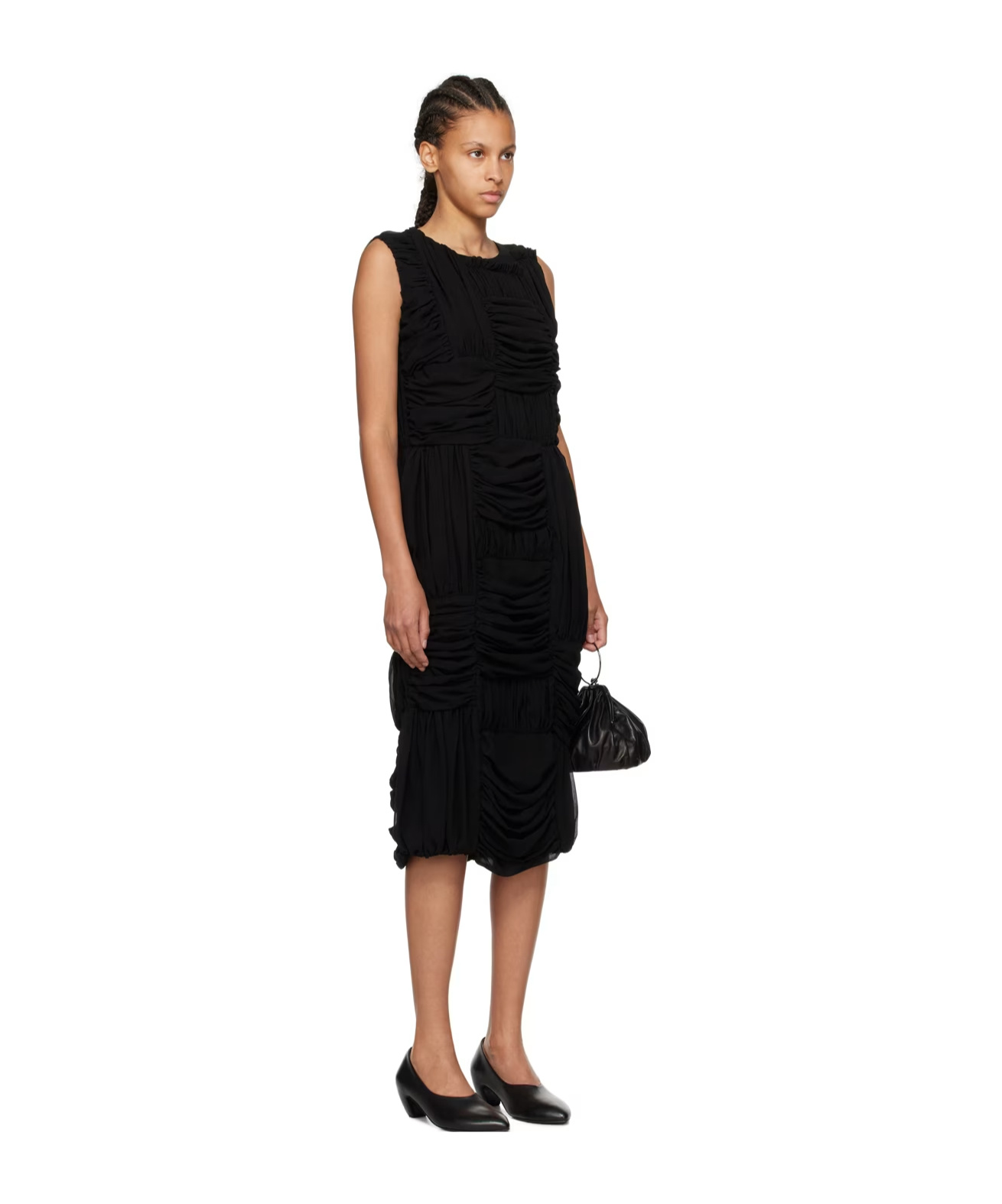 COMME DES GARÇONS PULLED ROUND NECK DRESS 