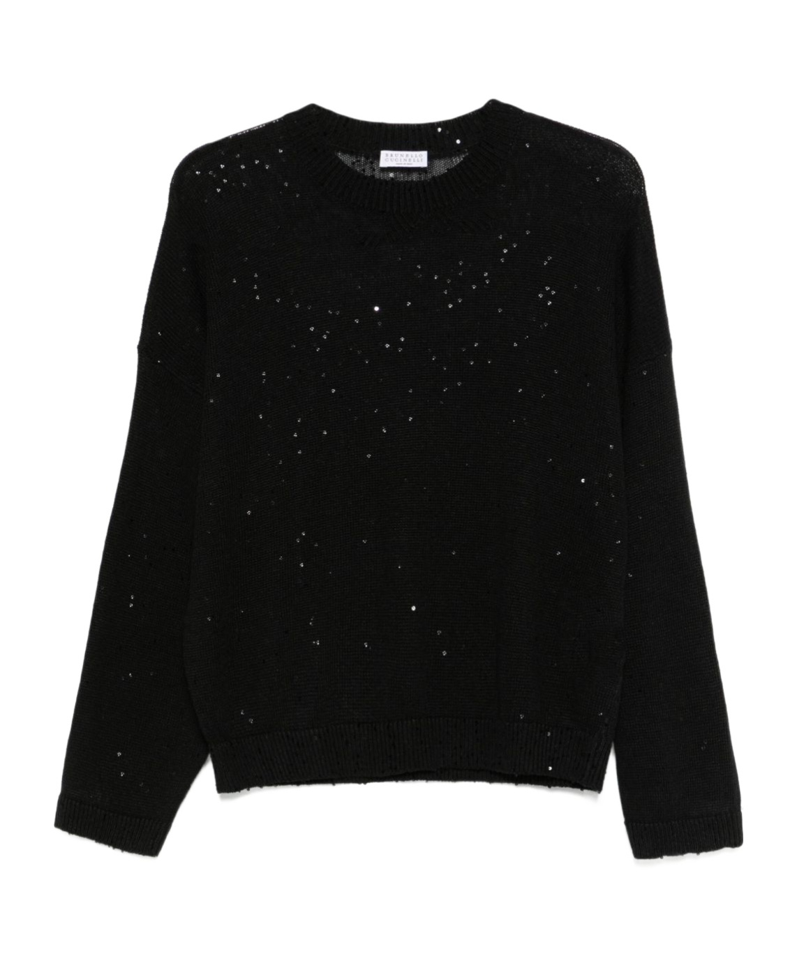 Brunello Cucinelli Sequin-embellished Sweater In Black