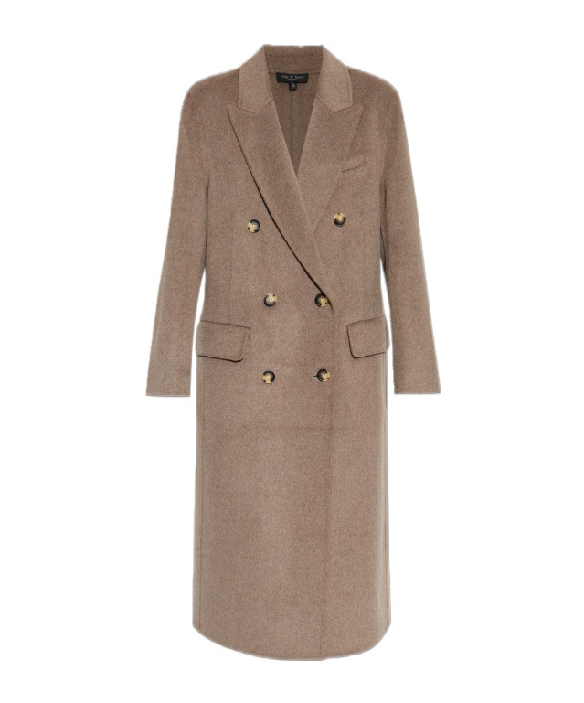 Rag & Bone Double-breasted Wool Coat In Brown