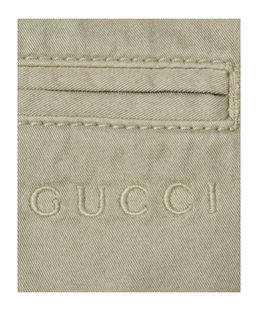 Gucci Cotton Twill Shorts With Tie Sides