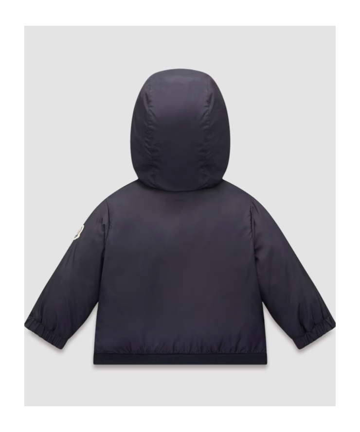 Moncler Waterproof Hooded Jacket In Blue