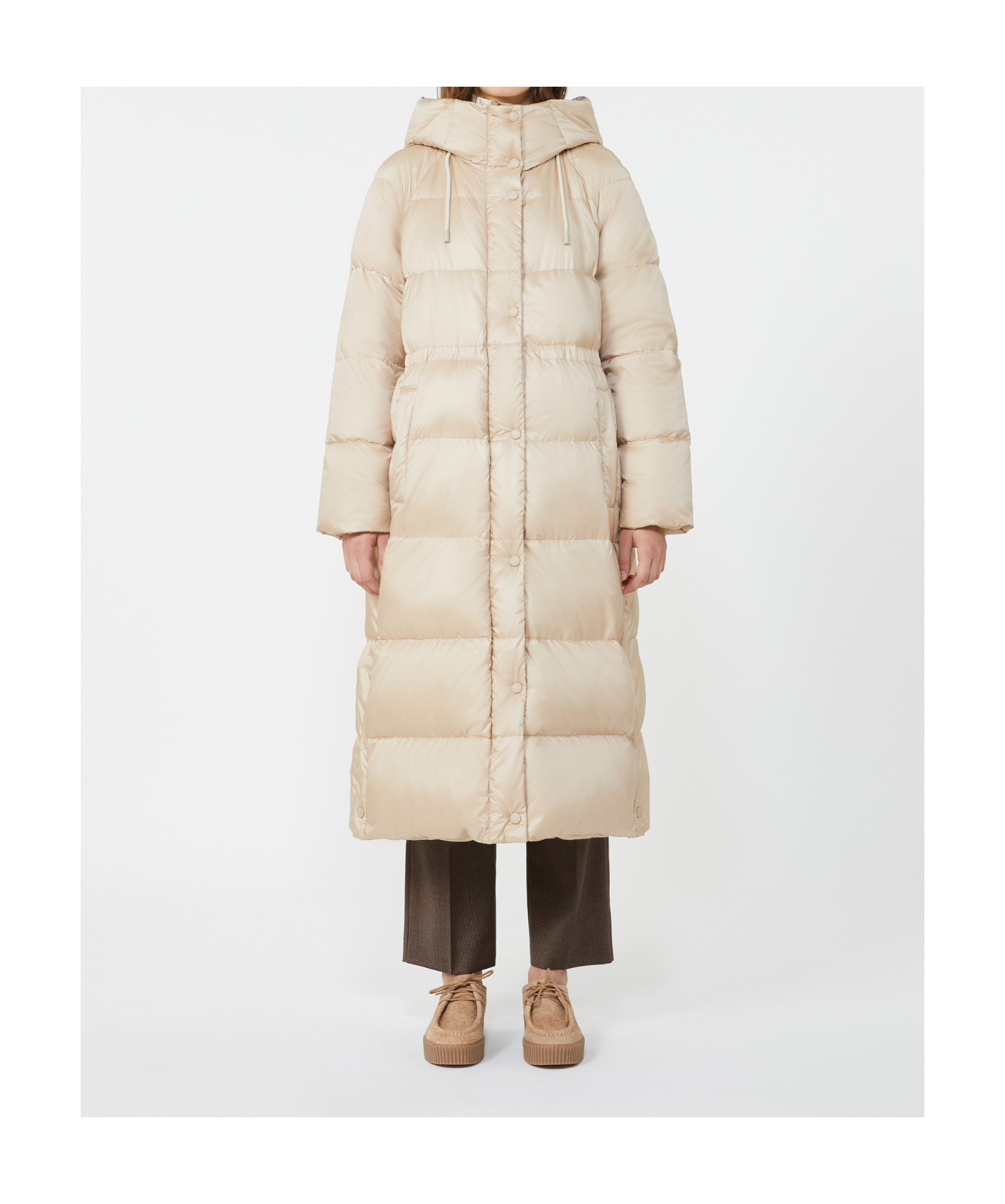 Weekend Max Mara Long Cotton Coat In White