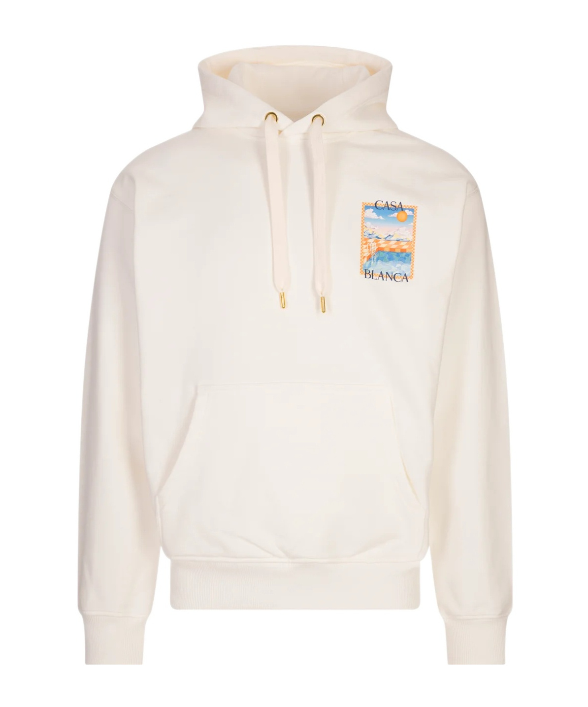 Casablanca Surreal Pool Printed Hoodie In White