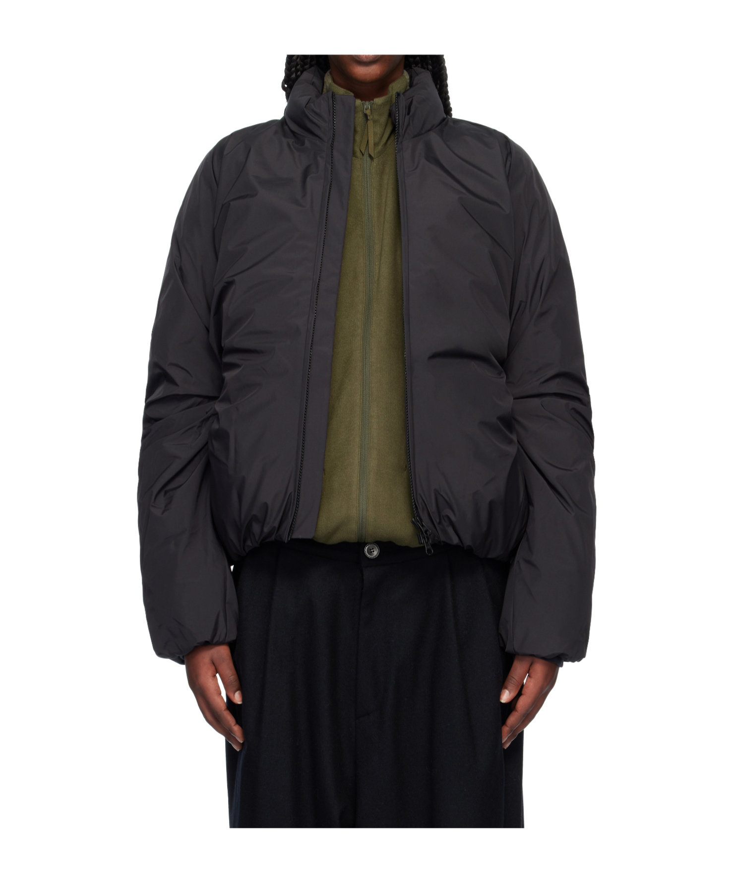 Post Archive Faction (paf) Zipper Down Jacket In Black