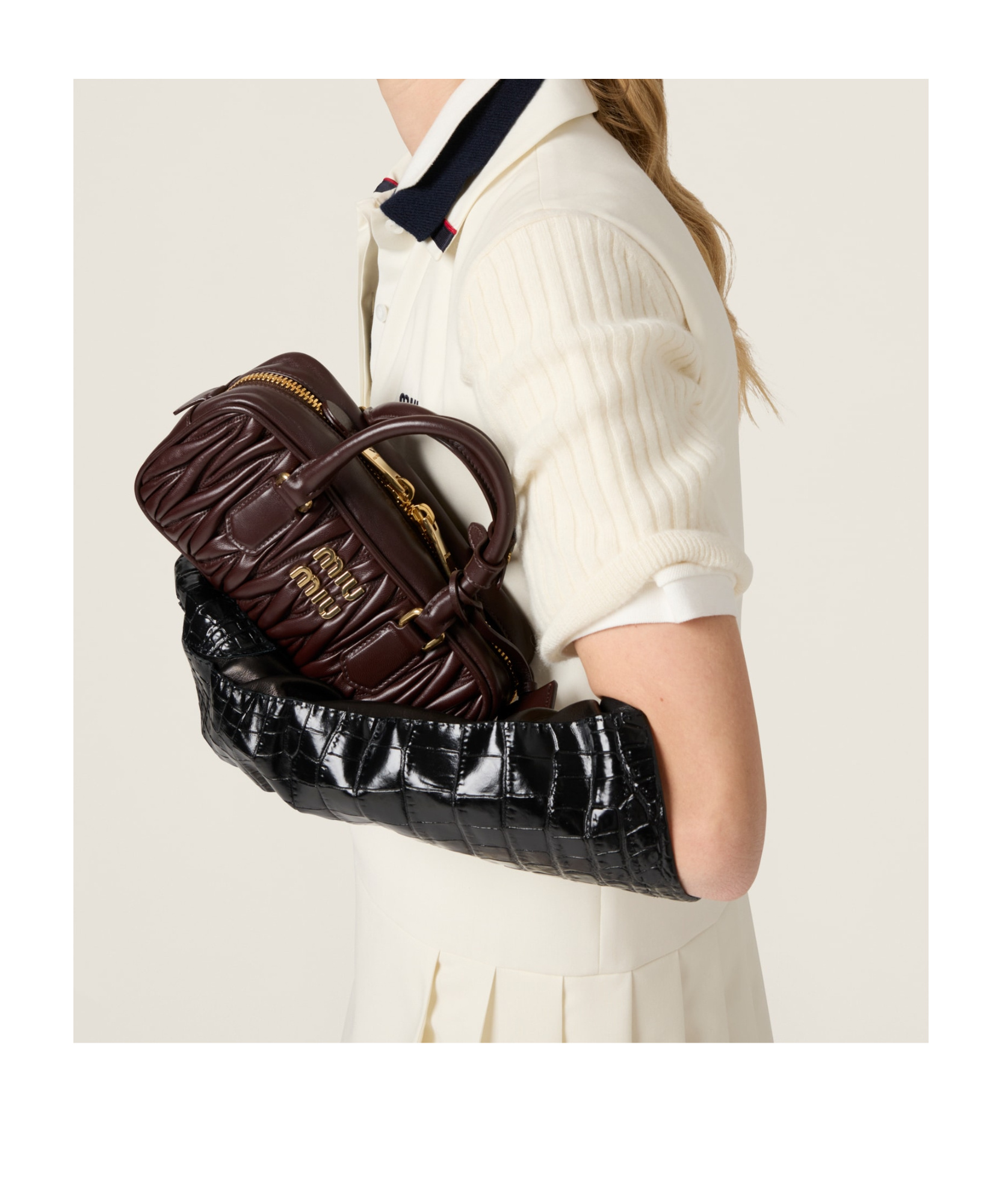 Miu Miu Sleeveless Dress In White