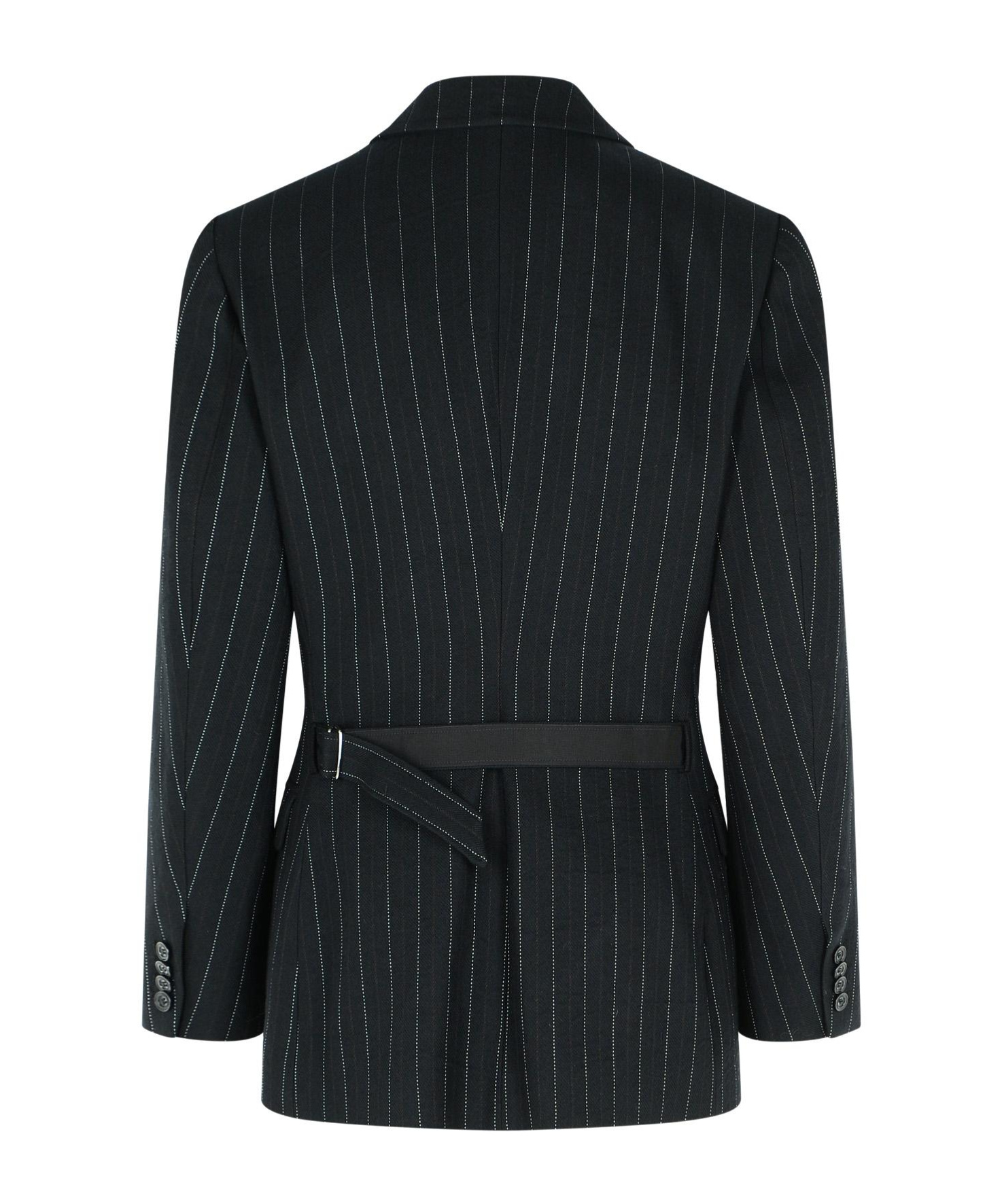 Isabel Marant Maia Double-breasted Pinstriped Cotton-blend Herringbone Blazer In Black