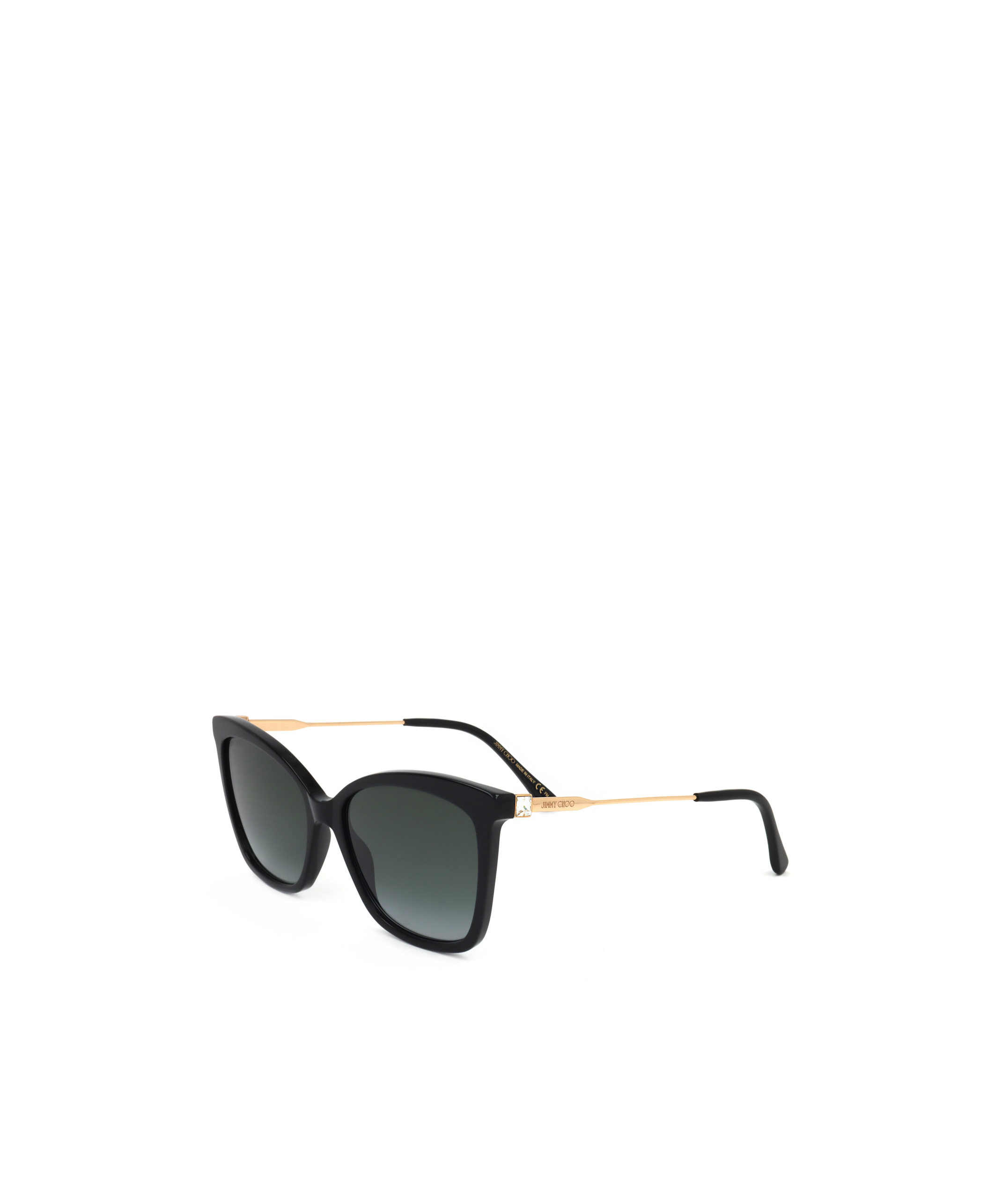 Jimmy Choo Geometric Frame Sunglasses In Black