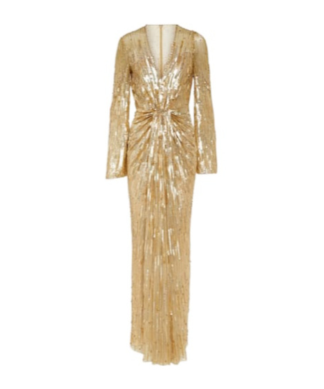 JENNY PACKHAM MARGOT SEQUINED GOWN