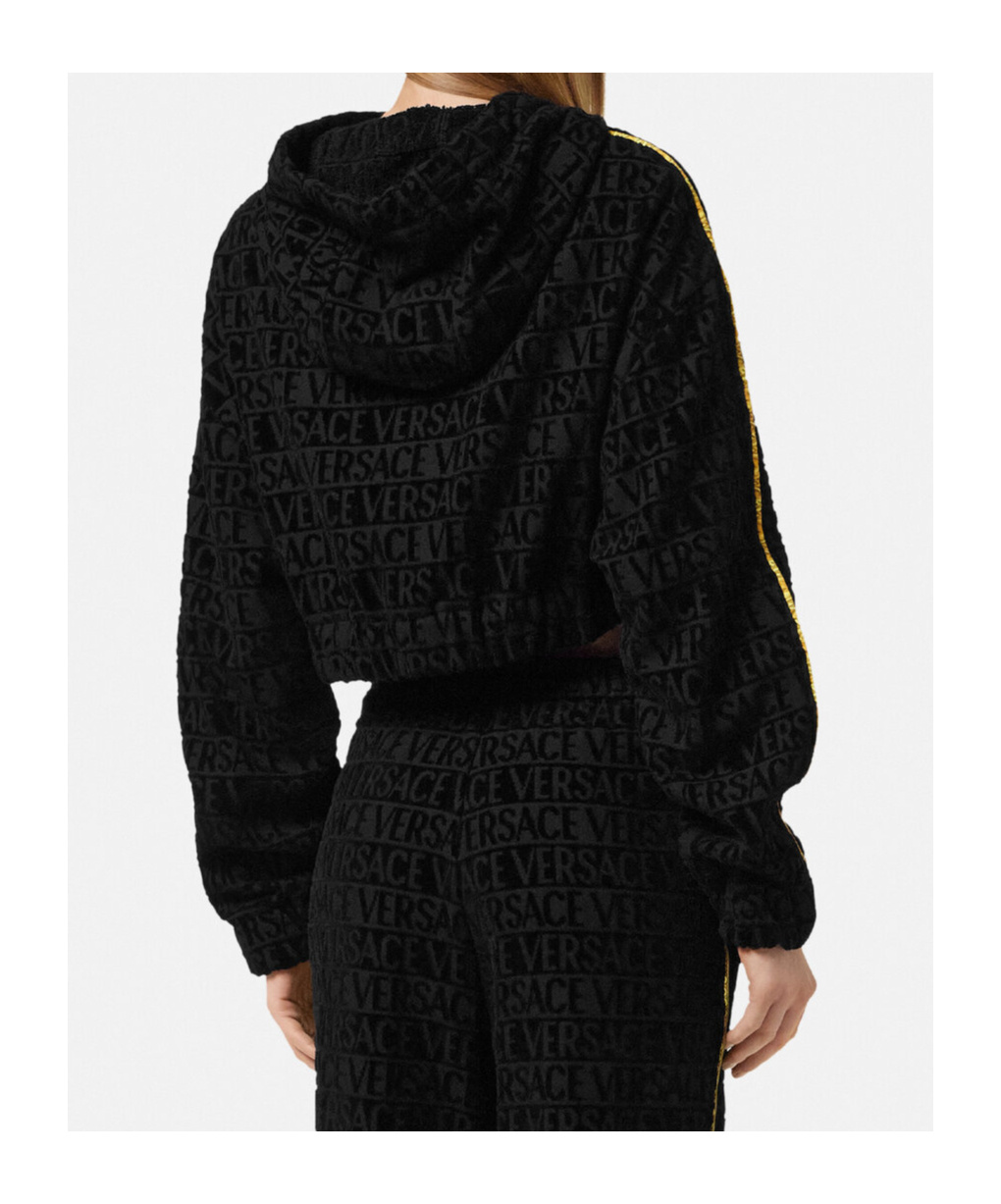 Versace Home Long-sleeved Sweater In Black