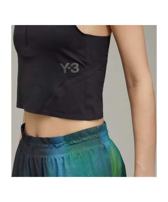 Shop Y-3 Cropped Performance Tank Top In Black