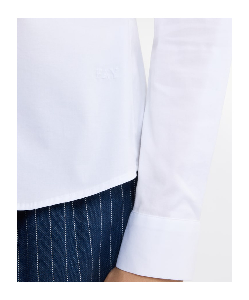 Fay Long-sleeved Shirt In White