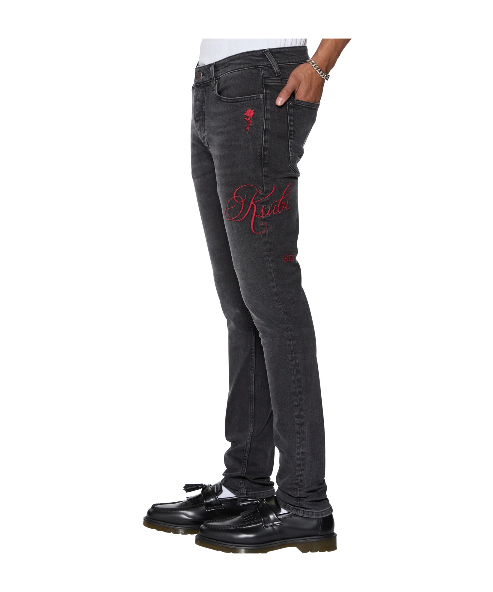 Shop Ksubi Jeans With Belt Loops In Black
