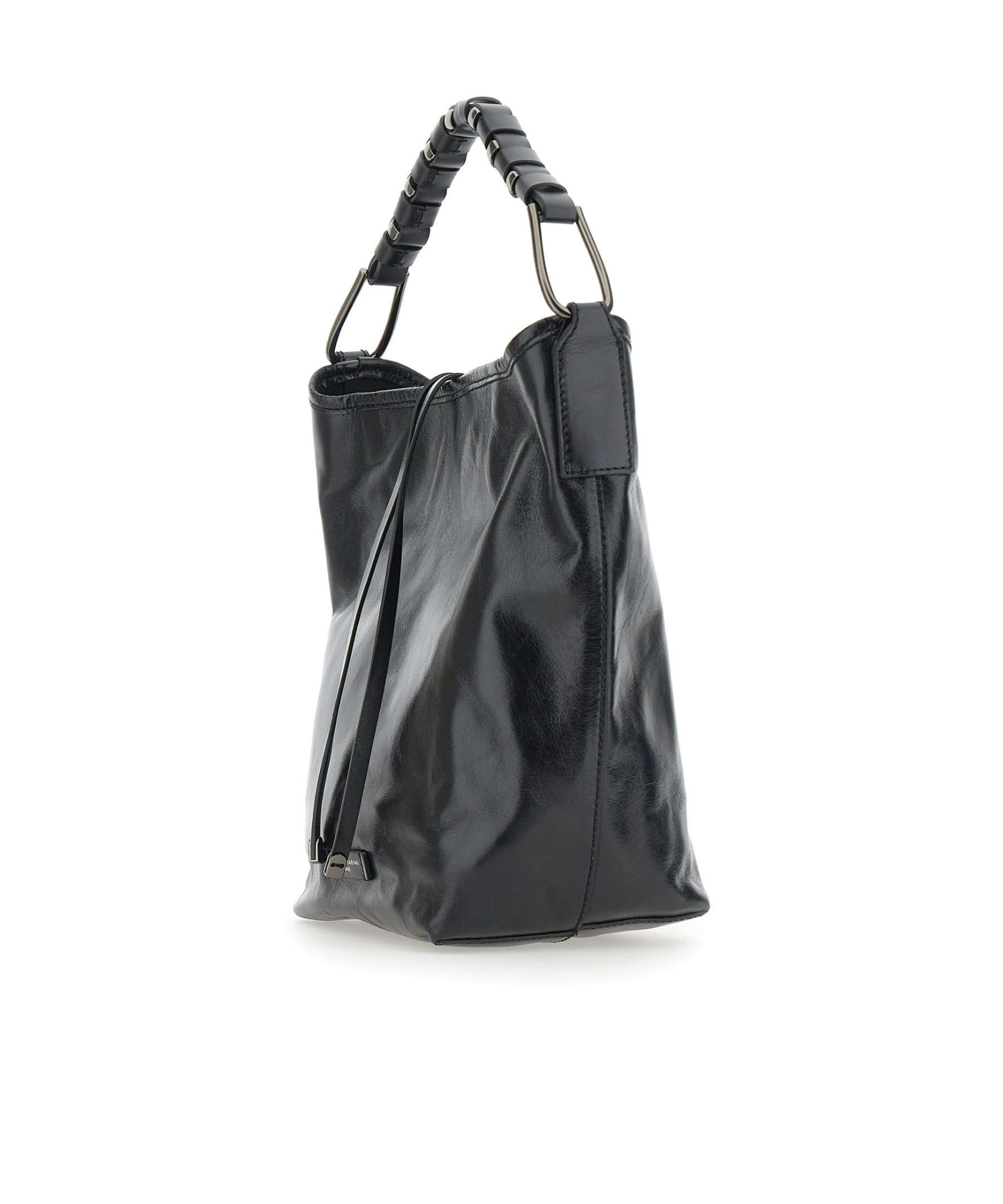 Gianni Chiarini Logo Patch Bag In Black