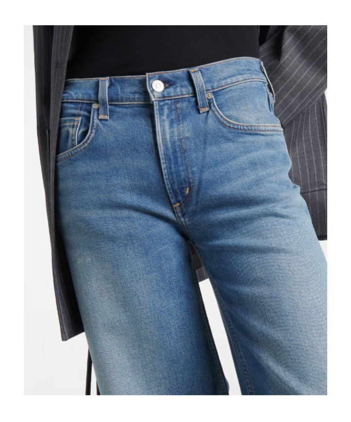 Citizen Of Humanity Loli Mid-rise Wide-leg Jeans In Blue