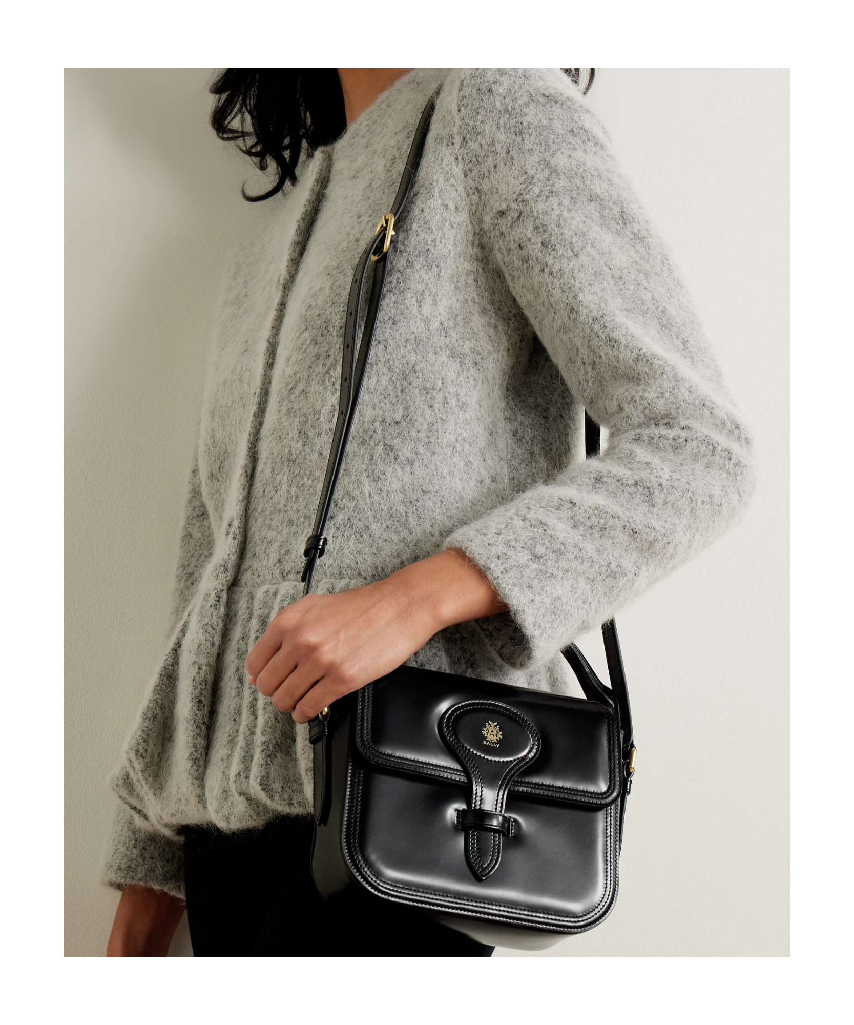 Bally Logo Printed Top Handle Bag In Black